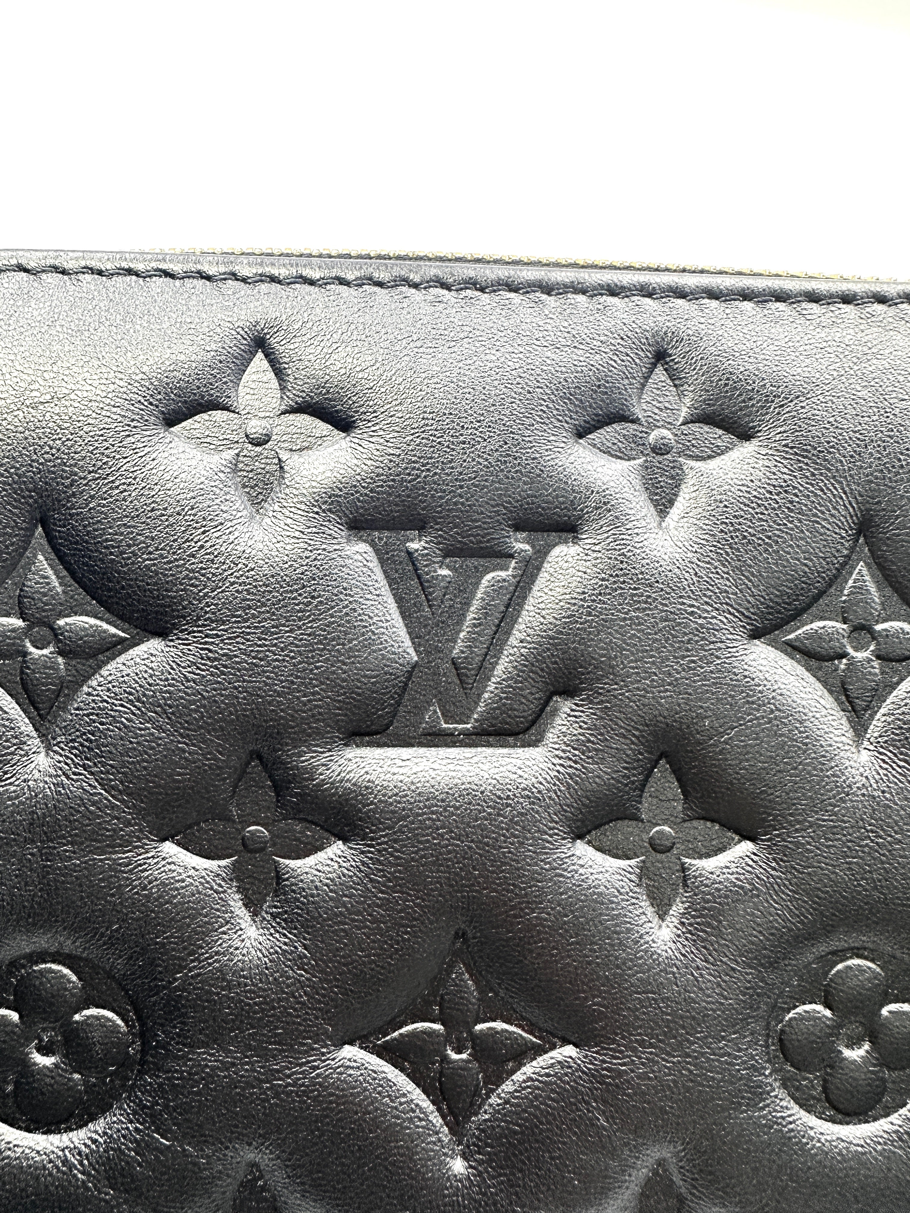Louis Vuitton Coussin Black Monogram Embossed Leather Shoulder Bag LV2198