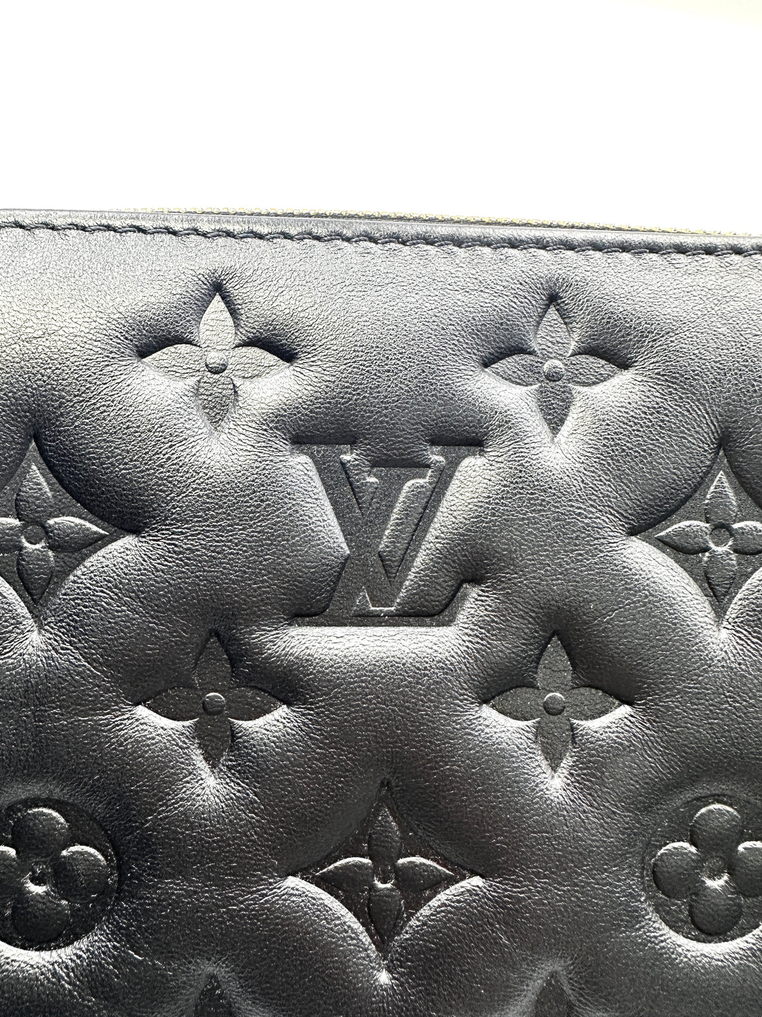 Louis Vuitton Coussin Black Monogram Embossed Leather Shoulder Bag LV2198