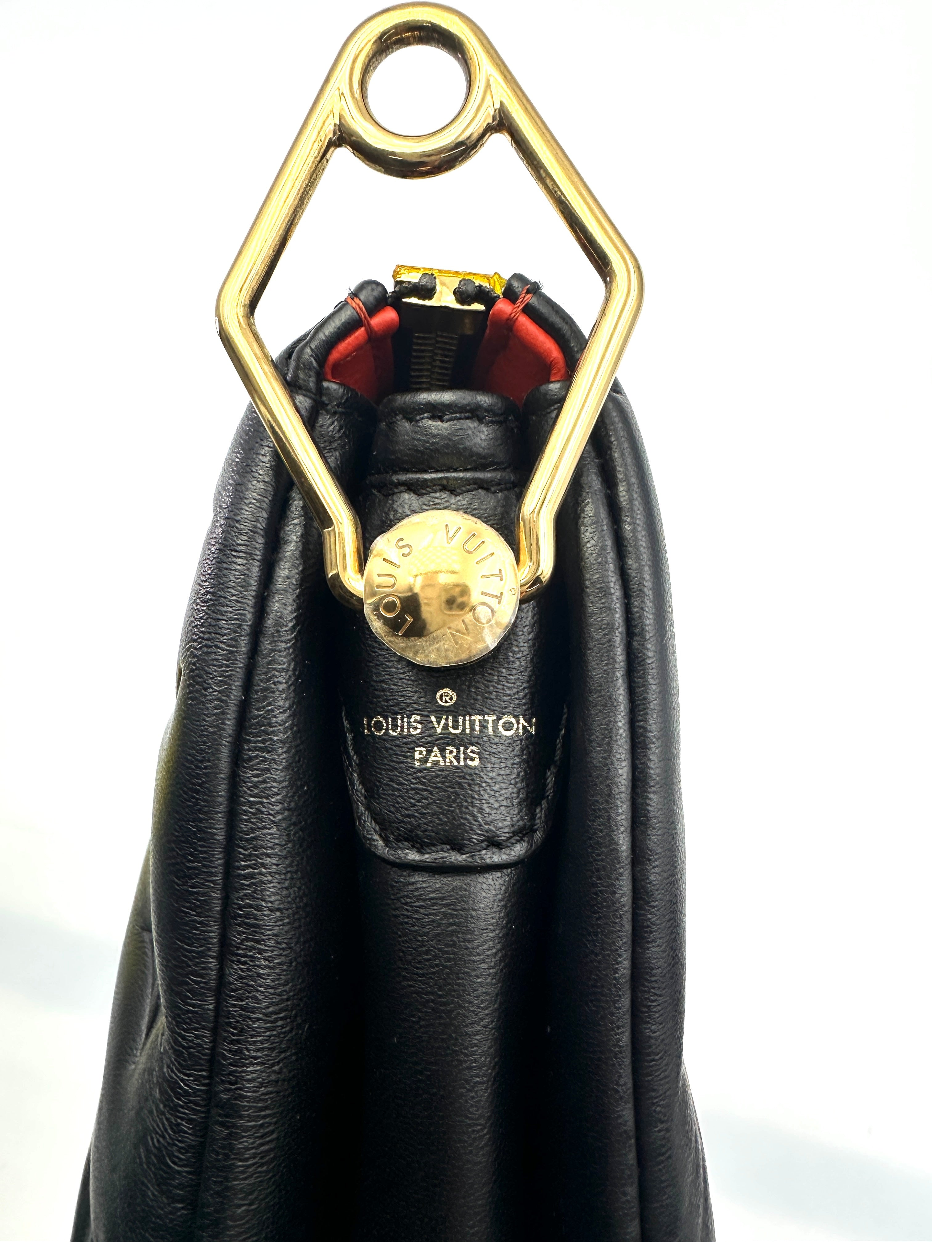 Louis Vuitton Coussin Black Monogram Embossed Leather Shoulder Bag LV2198