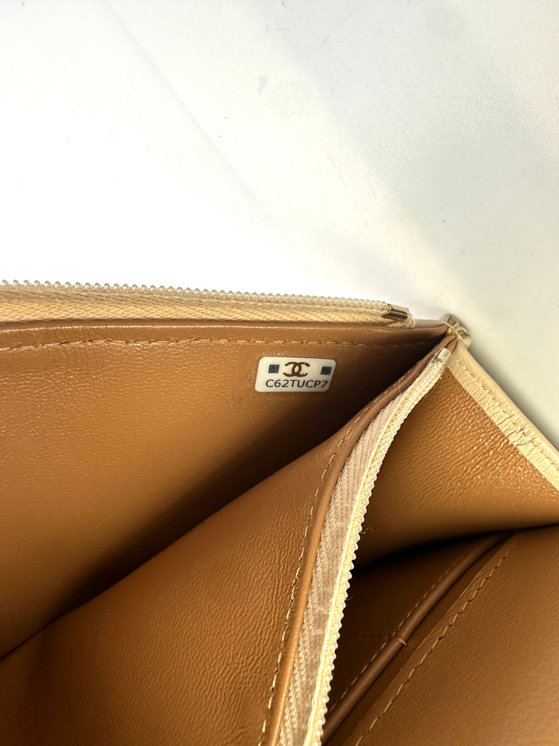Chanel Classic Beige Quilted Lambskin Top Handle Flap Bag(C6***P7) IRIS080