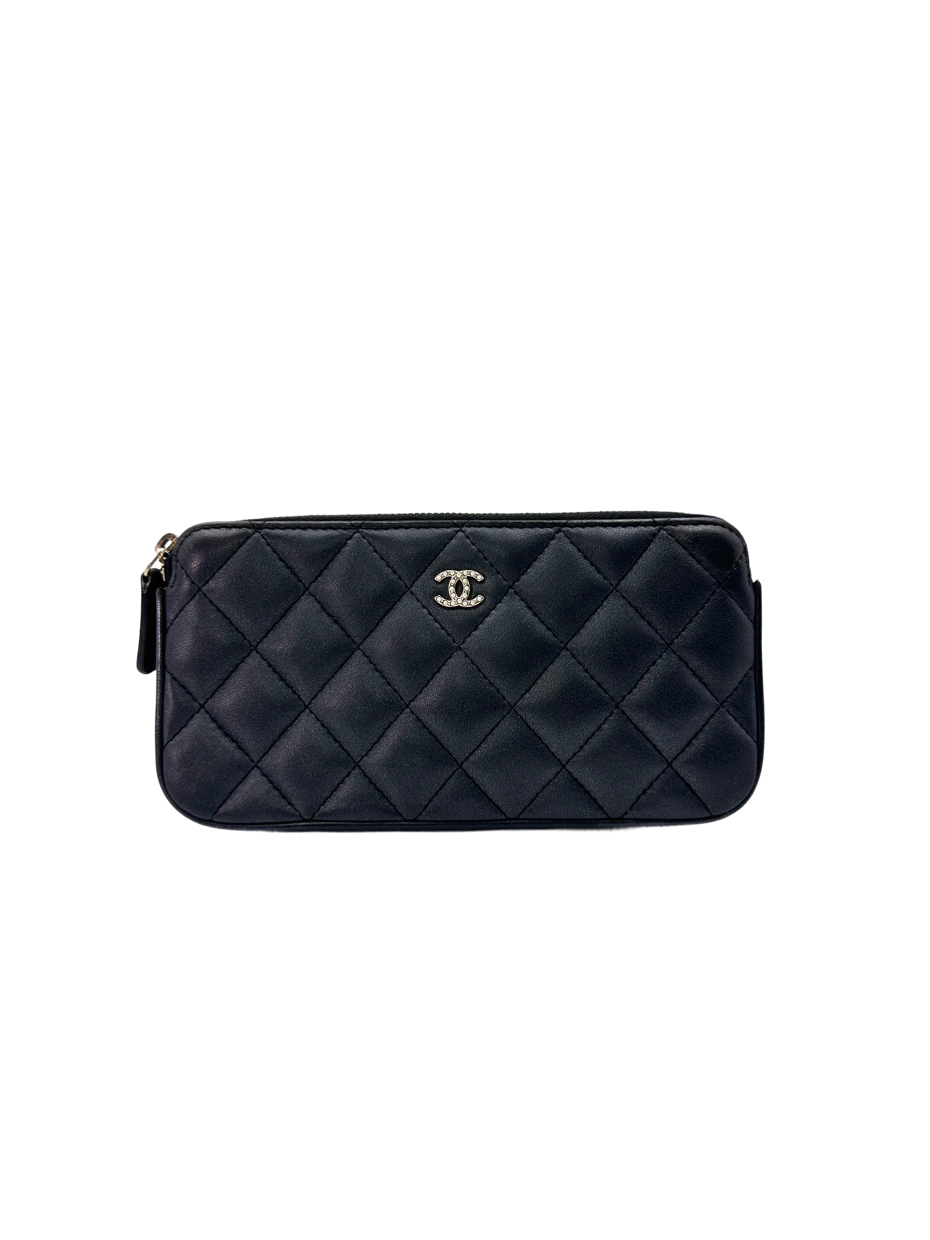 Chanel Classic Navy Quilted Lambskin Wallet On Chain(26***46) CC1569