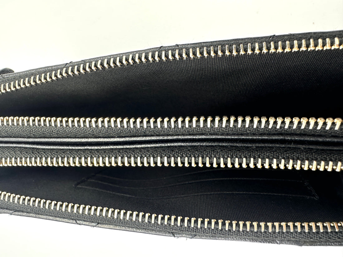 Chanel Classic Navy Quilted Lambskin Wallet On Chain(26***46) CC1569