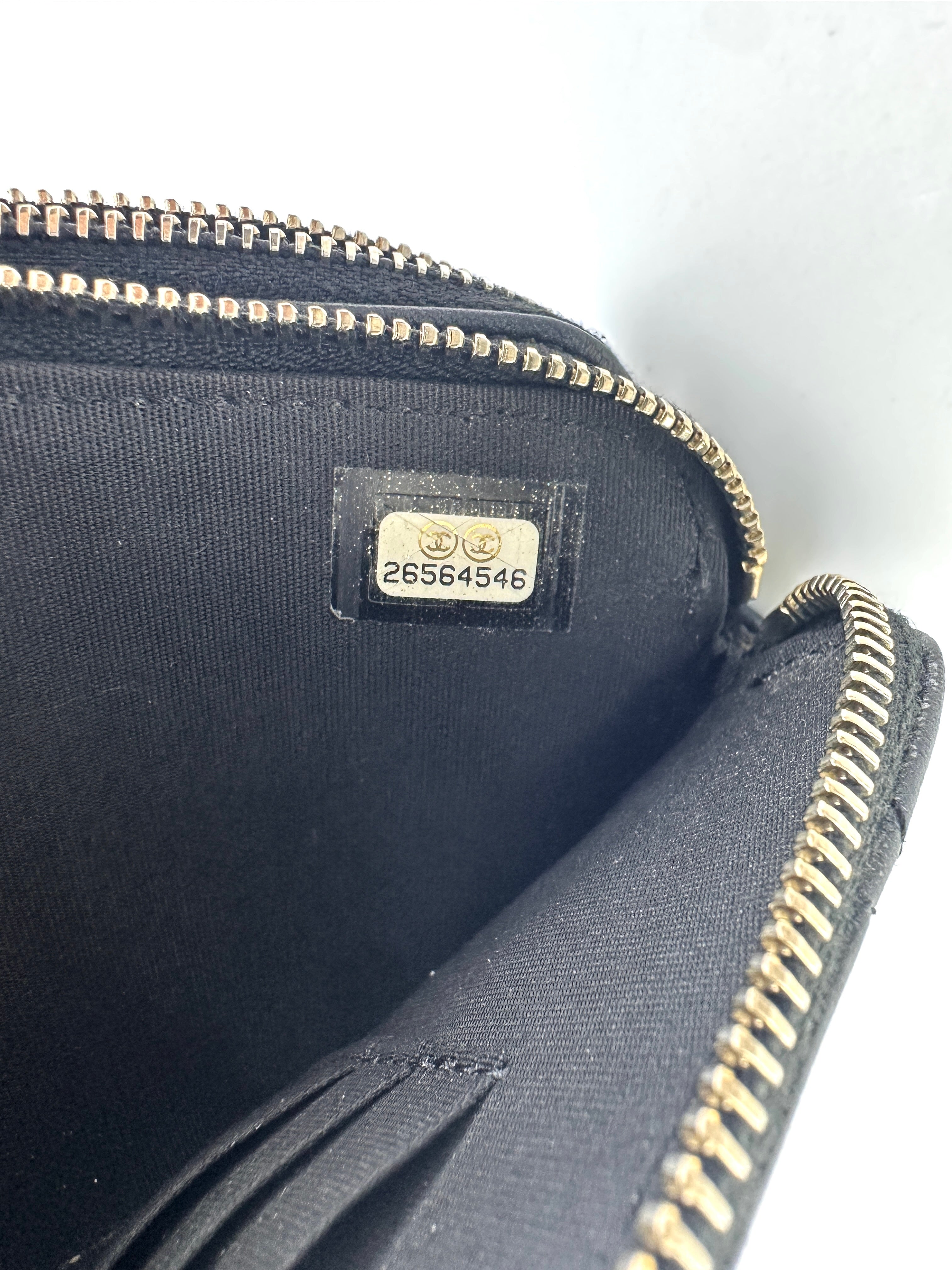 Chanel Classic Navy Quilted Lambskin Wallet On Chain(26***46) CC1569
