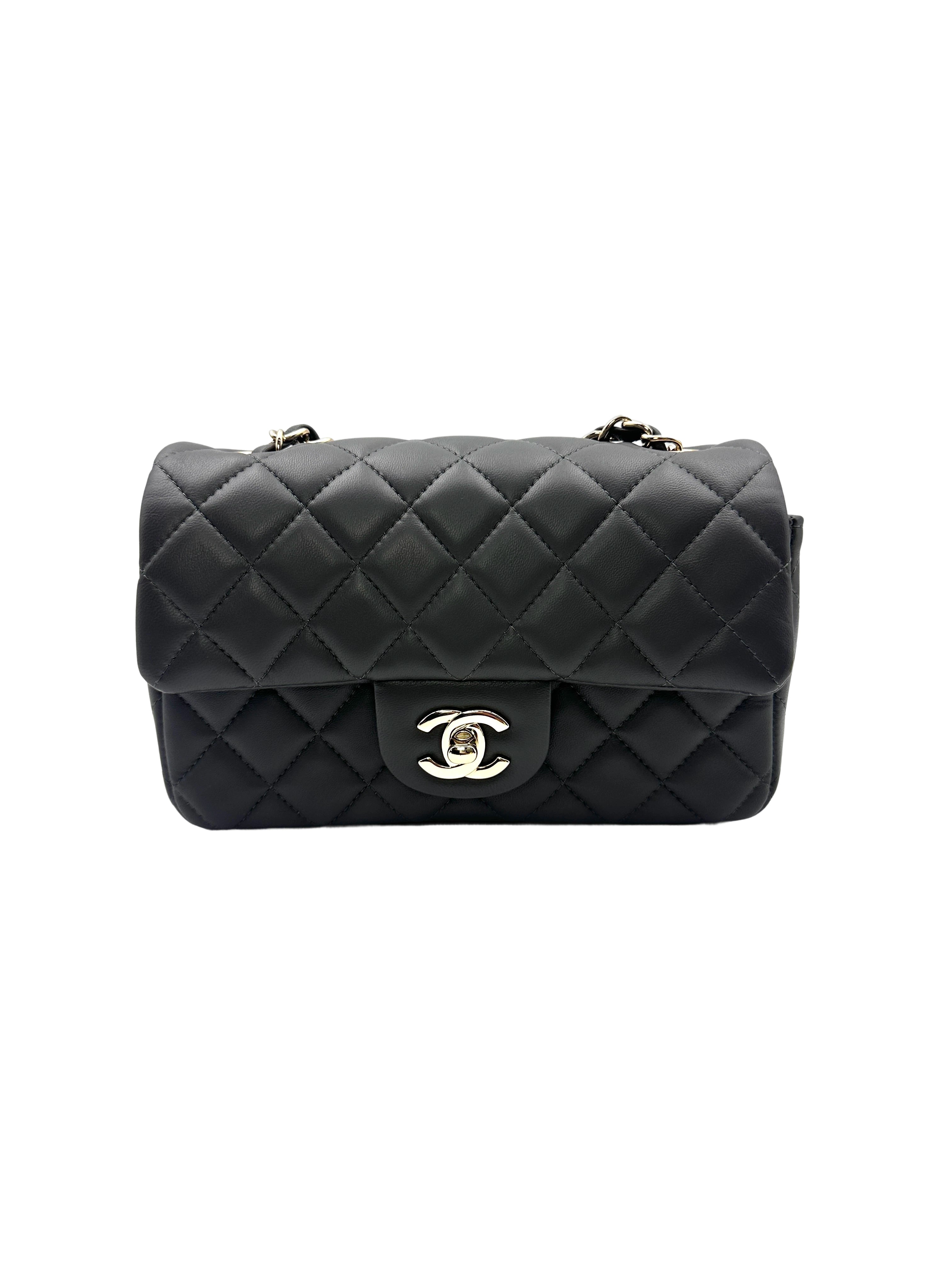 Chanel Classic Flap Grey Quilted Lambskin Chain Shoulder Bag With Gold Buckle(29***86) CC1575