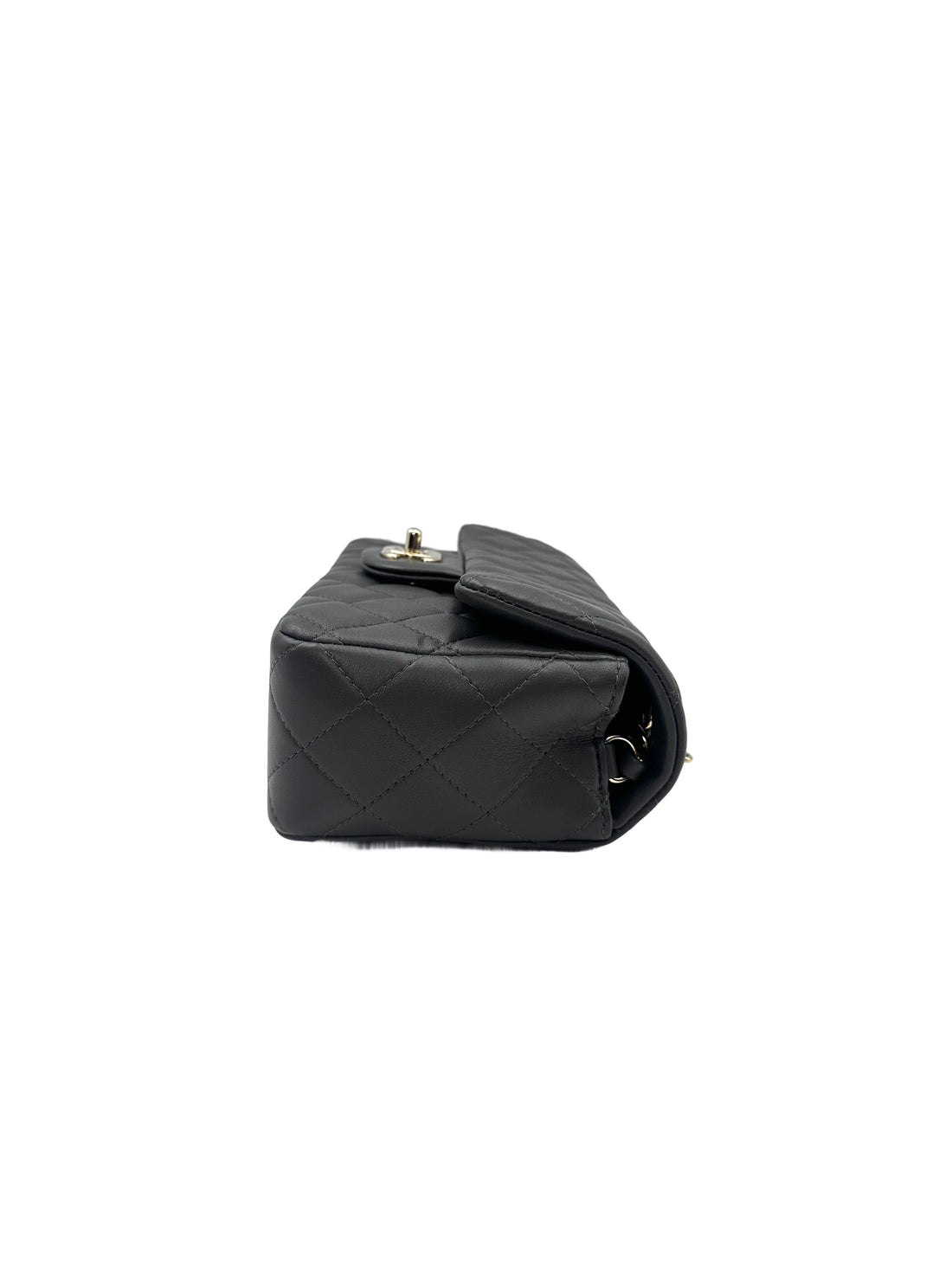Chanel Classic Flap Grey Quilted Lambskin Chain Shoulder Bag With Gold Buckle(29***86) CC1575
