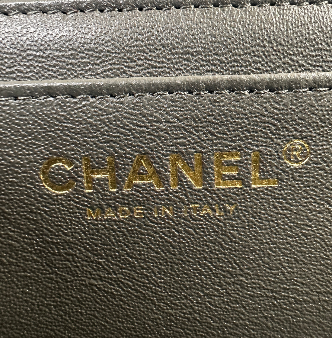 Chanel Classic Flap Grey Quilted Lambskin Chain Shoulder Bag With Gold Buckle(29***86) CC1575