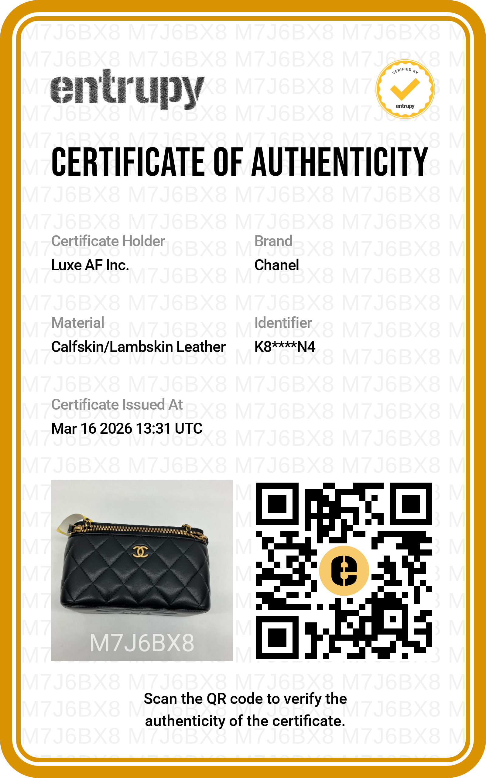 Chanel Black Quilted Leather Vanity Case With Gold Charms Chain(K8***N4) IRIS082