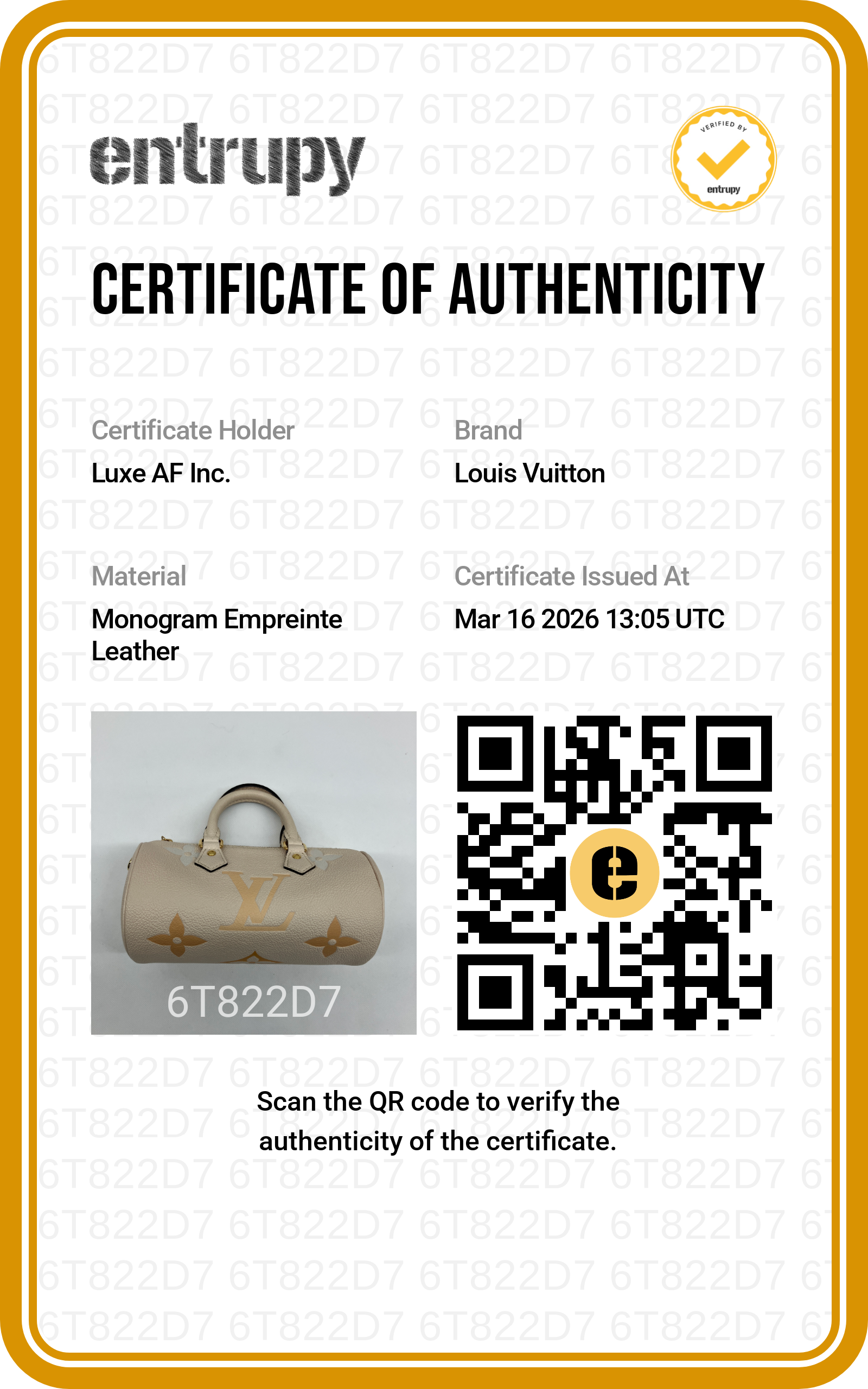 Louis Vuitton Papillon BB Beige Monogram Empreinte Leather Handle Bag With Pouch LV2206