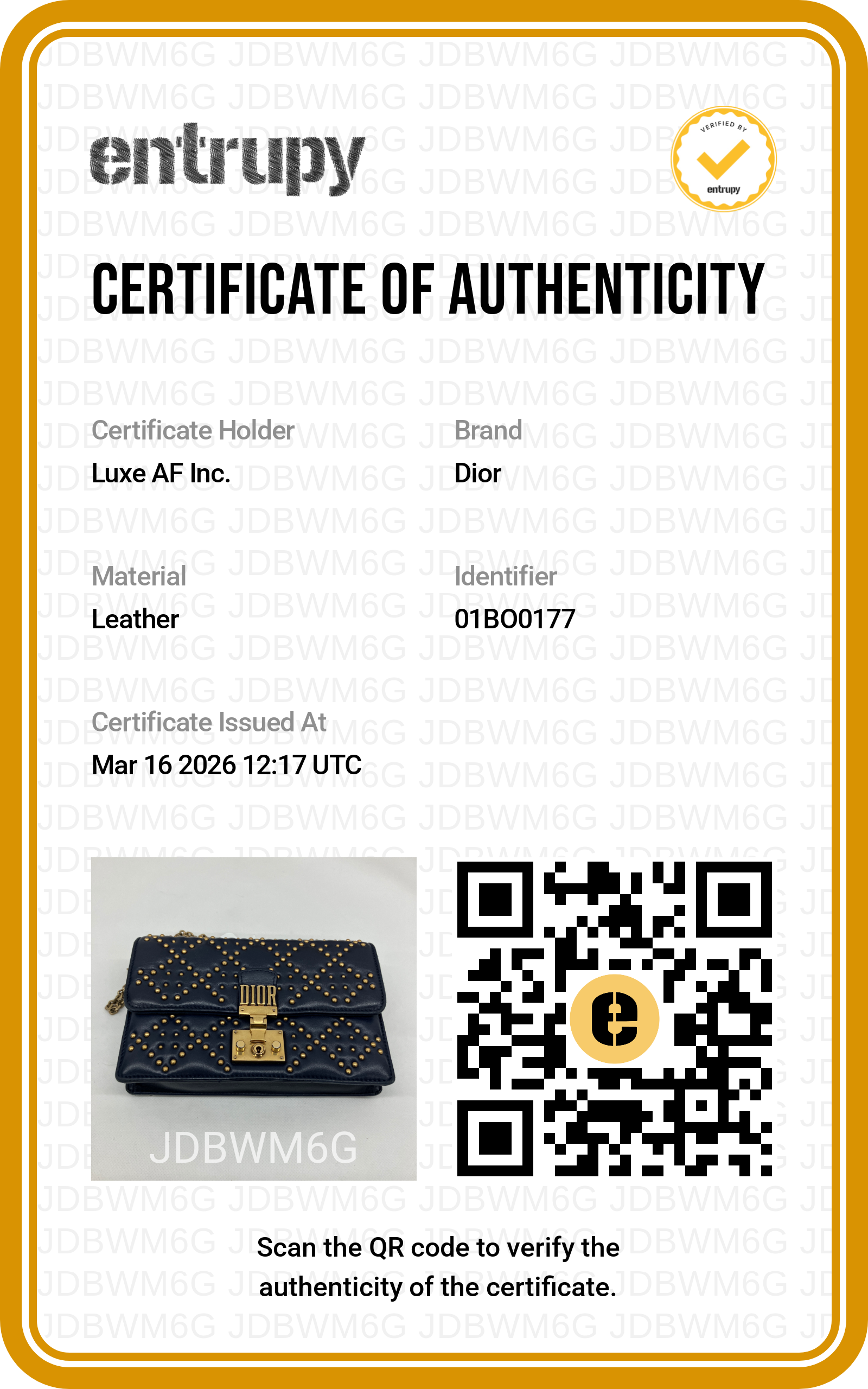 Christian Dior DiorAddict Navy Studded Cannage Leather Wallet On Chain With Gold Hardware DR572