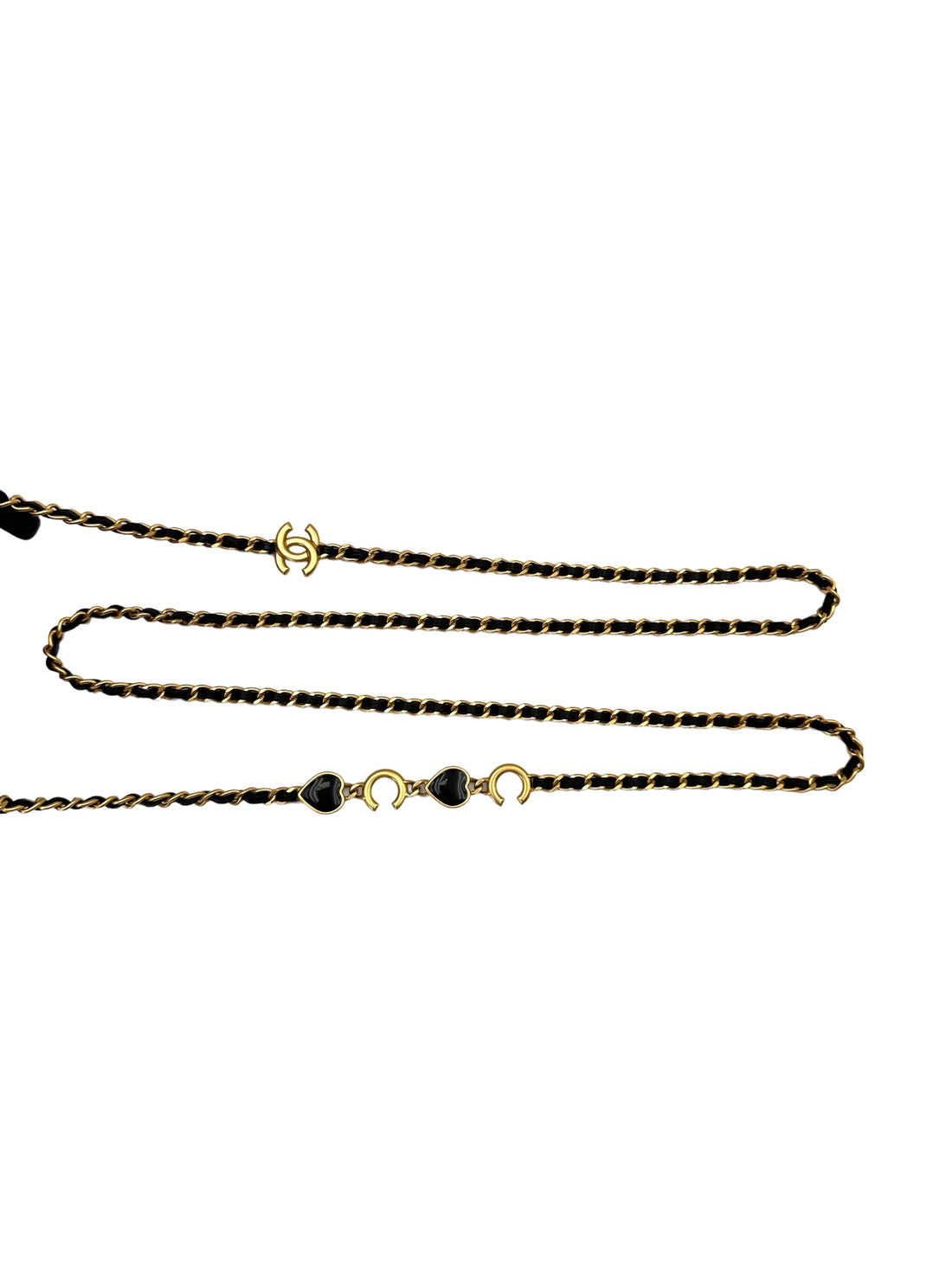 Chanel Black Quilted Leather Vanity Case With Gold Charms Chain(K8***N4) IRIS082