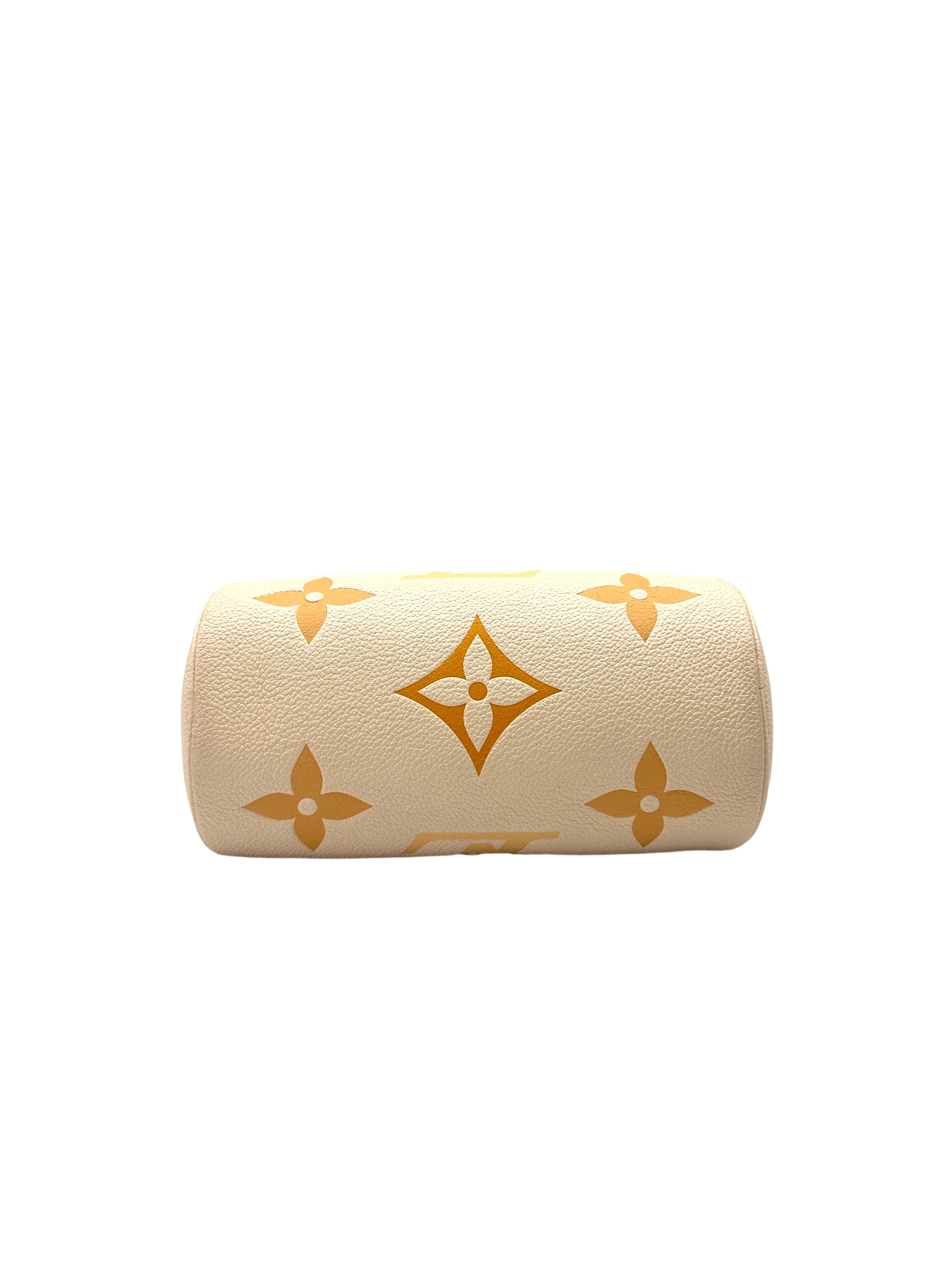 Louis Vuitton Papillon BB Beige Monogram Empreinte Leather Handle Bag With Pouch LV2206
