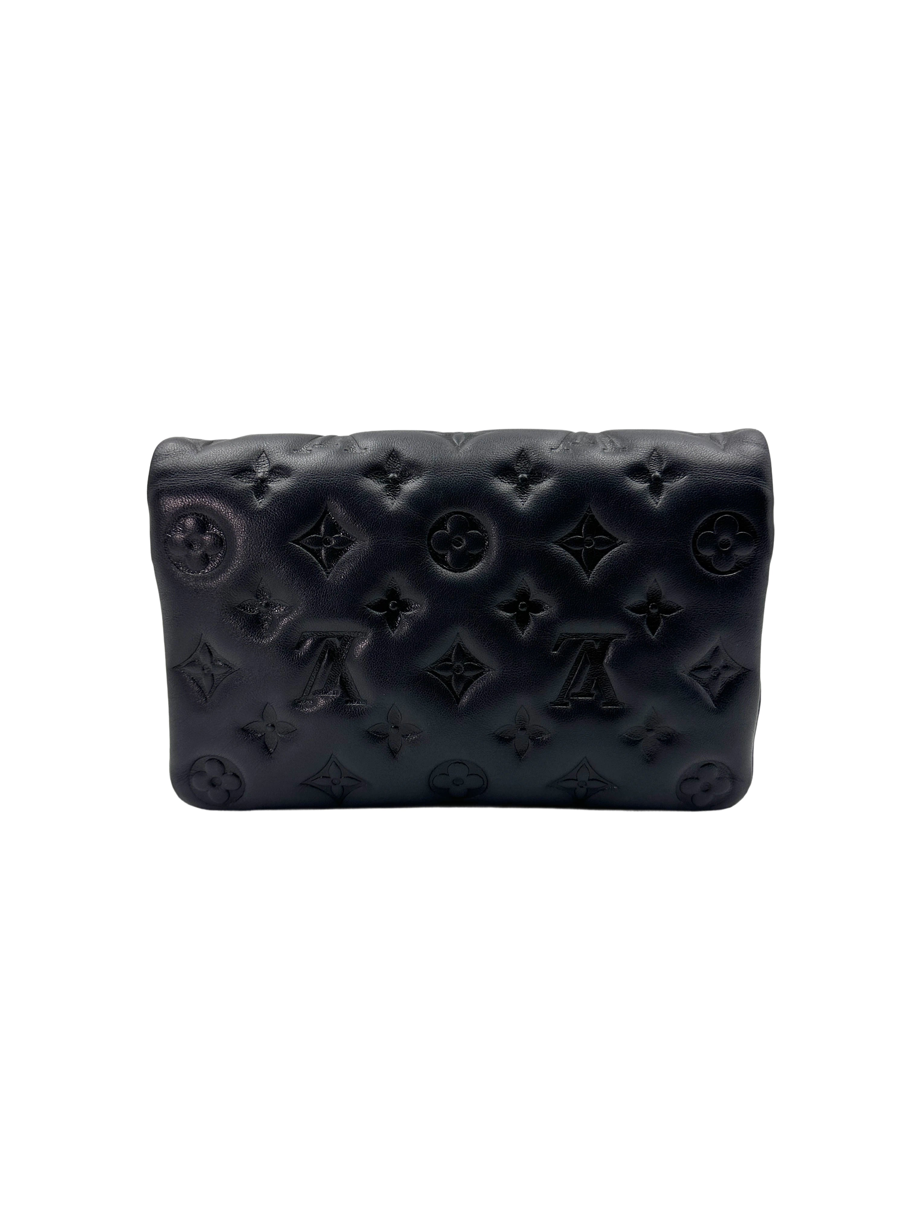 Louis Vuitton Coussin Black Monogram Embossed Leather Shoulder Bag IRIS081