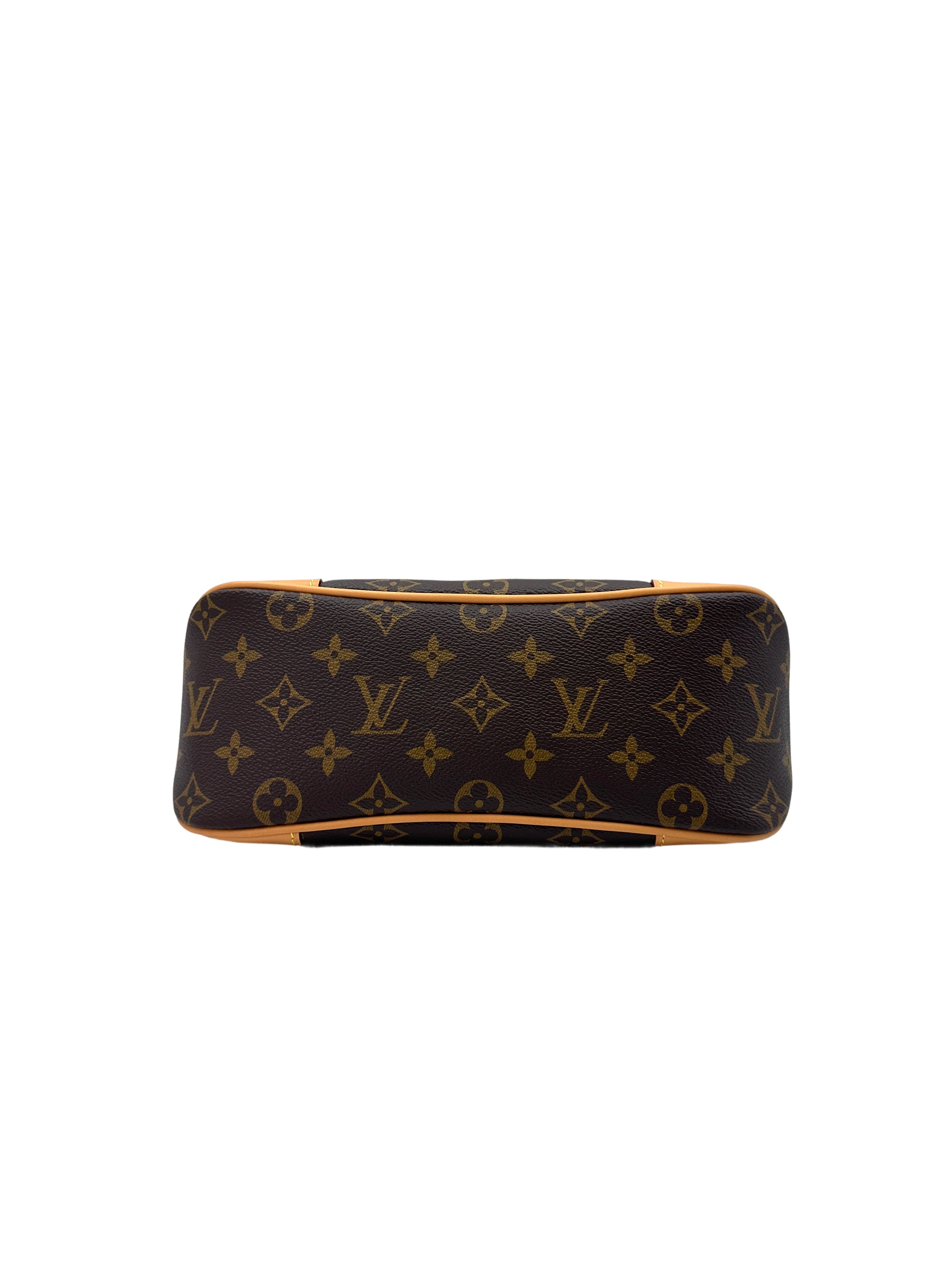Louis Vuitton Bunlogne Monogram Canvas Shoulder Bag With Brown Cowhide Leather Trim LVD260413