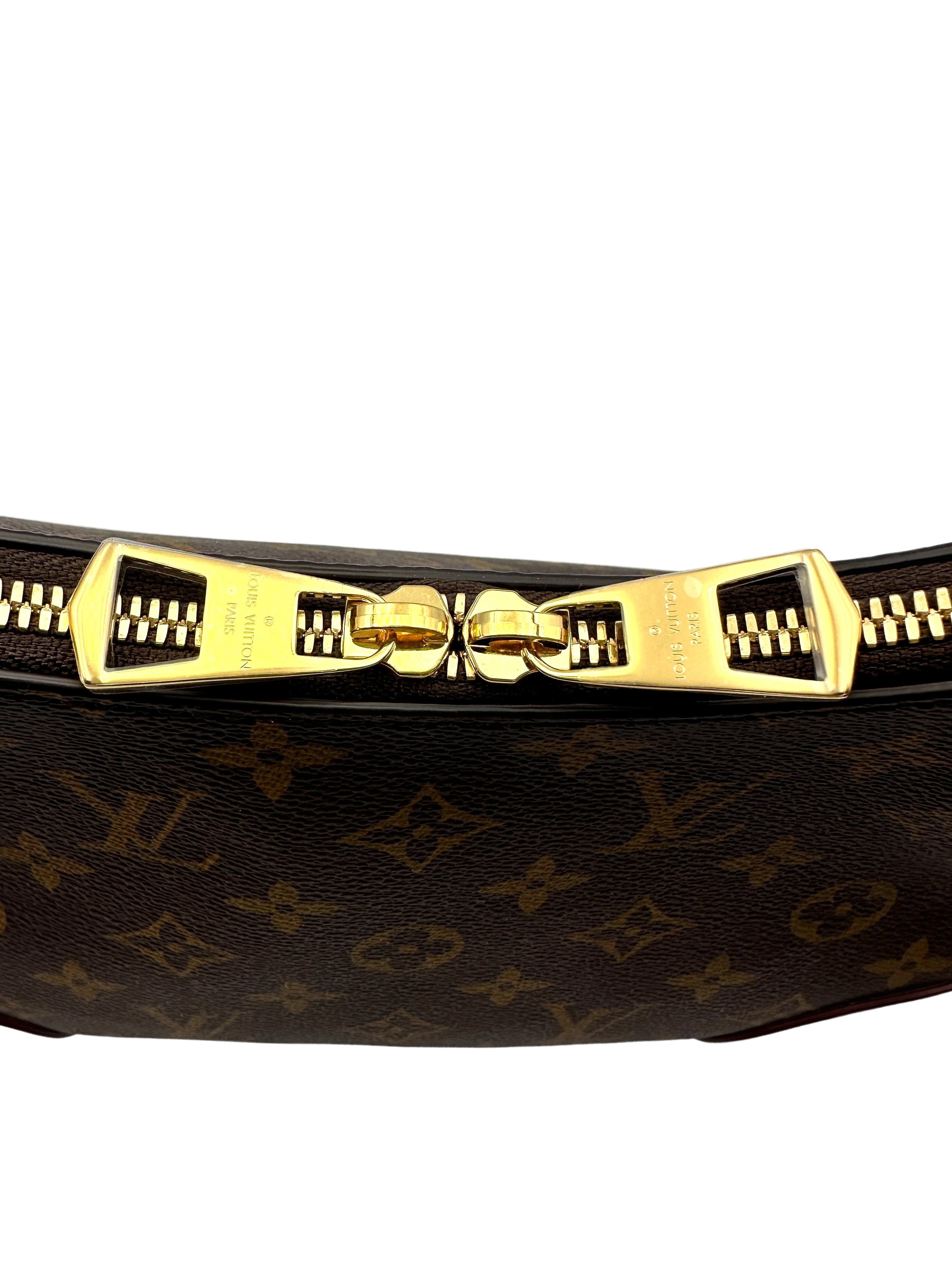 Louis Vuitton Bunlogne Monogram Canvas Shoulder Bag With Brown Cowhide Leather Trim LVD260413