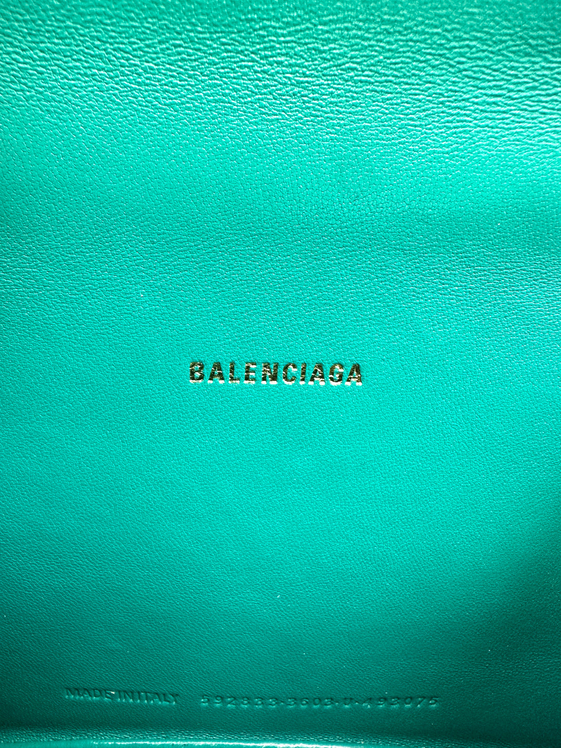Balenciaga Hourglass Blue Crocodile-Embossed Top Handle Bag BS33