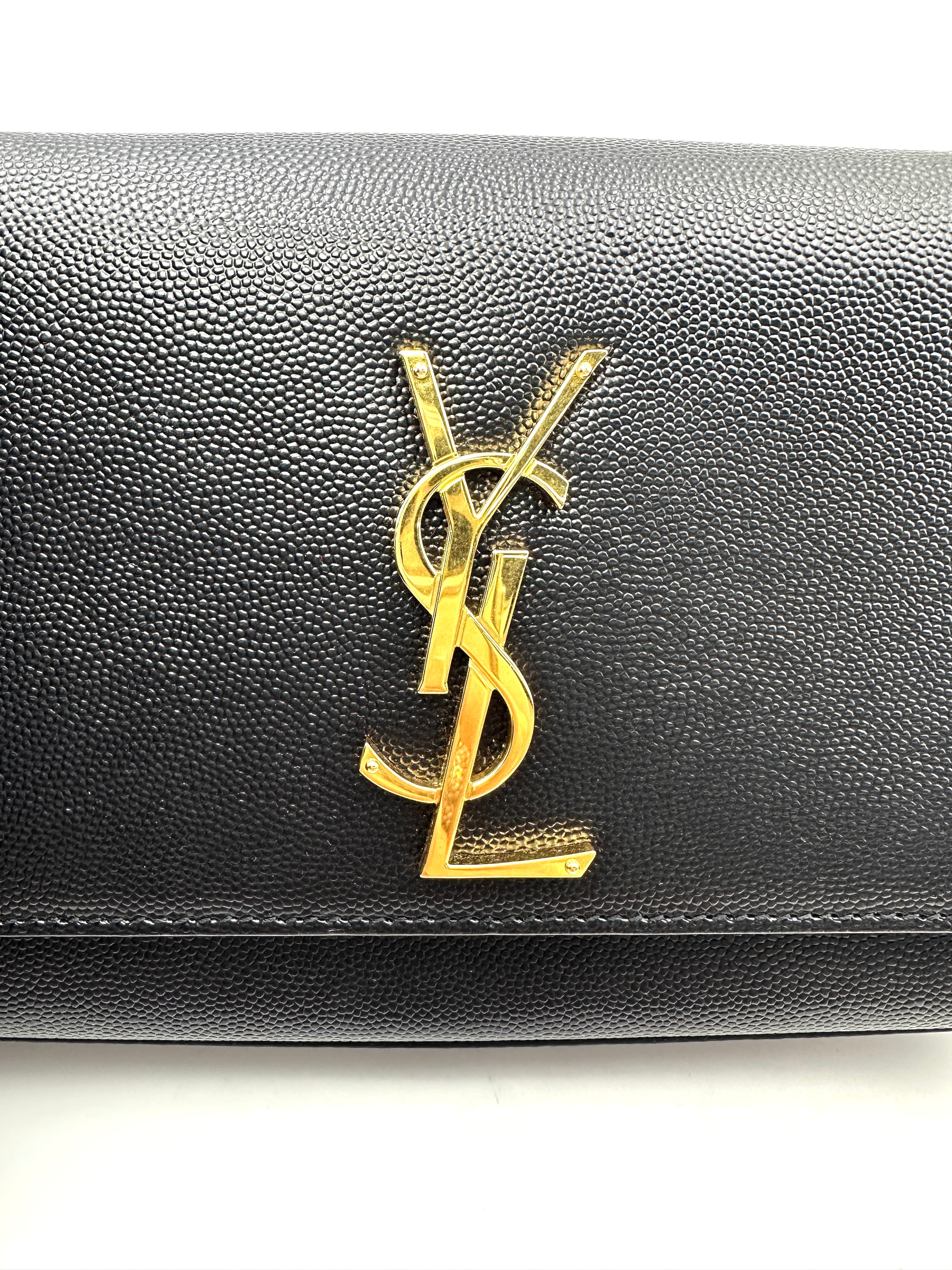 Saint Laurent Kate Black Leather Shoulder Bag SL175