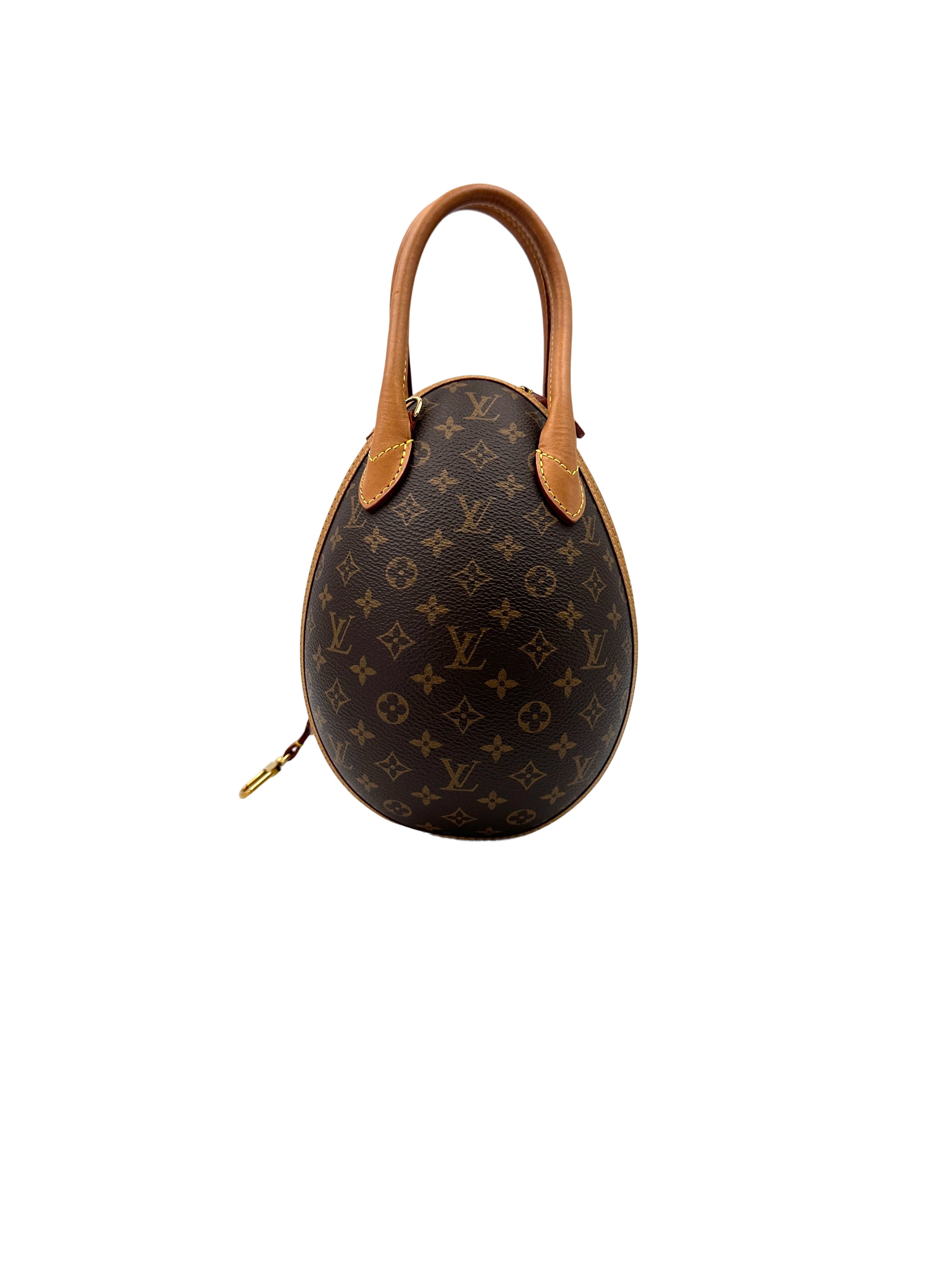 Louis Vuitton Monogram Canvas And Leather Handle Egg Bag LV2205