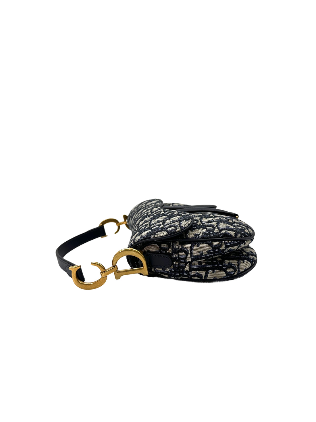 Christian Dior Oblique Black Jacquard Saddle Bag DR573