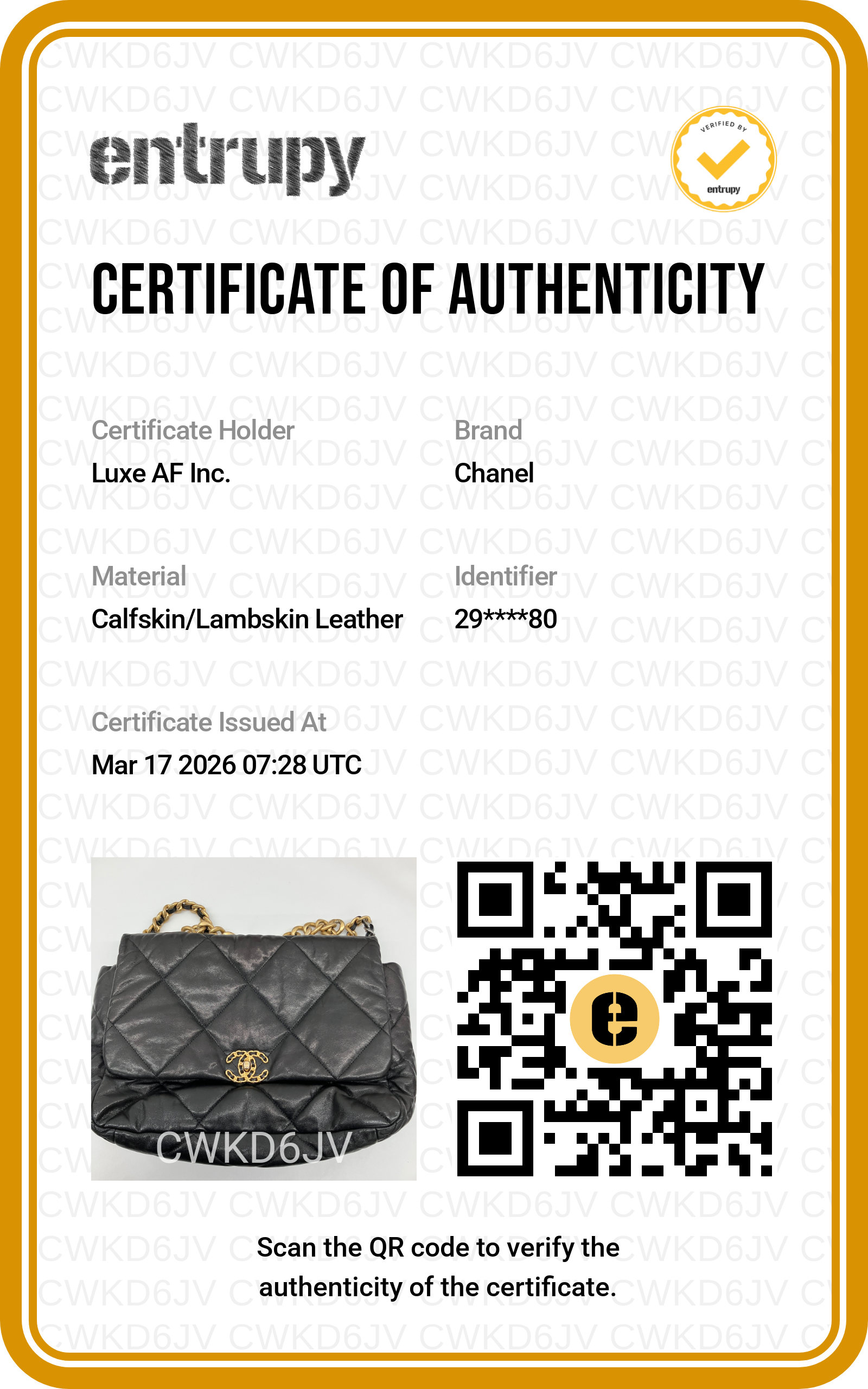 Chanel 19 Black Quilted Leather Large Size Flap Bag With Gold Buckle(29***80) CC1576