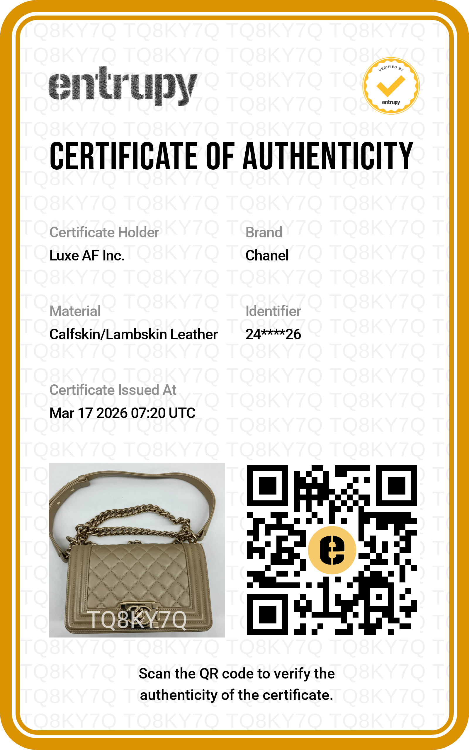 Chanel LeBoy Beige Quilted Leather Small Size Flap Bag With Gold Buckle(24***26) CC1573