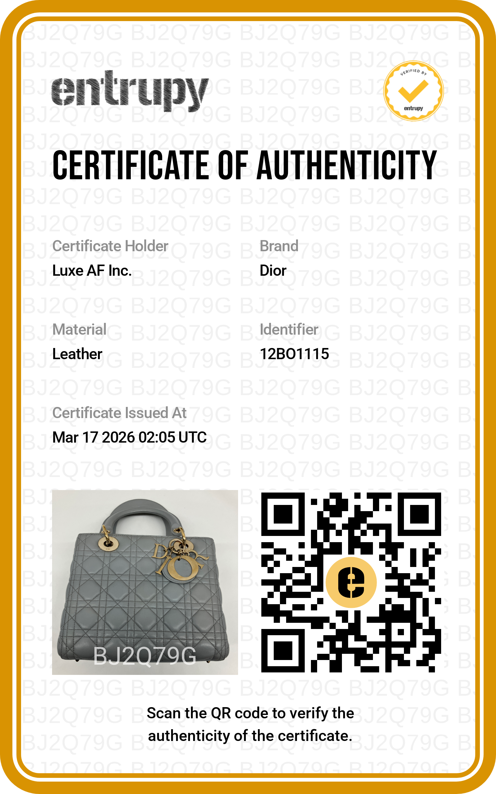 Christian Dior Lady Dior Grey Cannage Leather Handle Bag With Gold Charms DR590