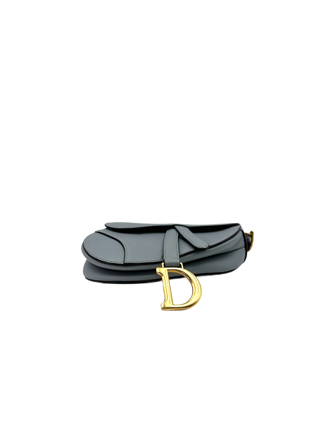 Christian Dior Blue Leather Small Size Saddle Bag DR575
