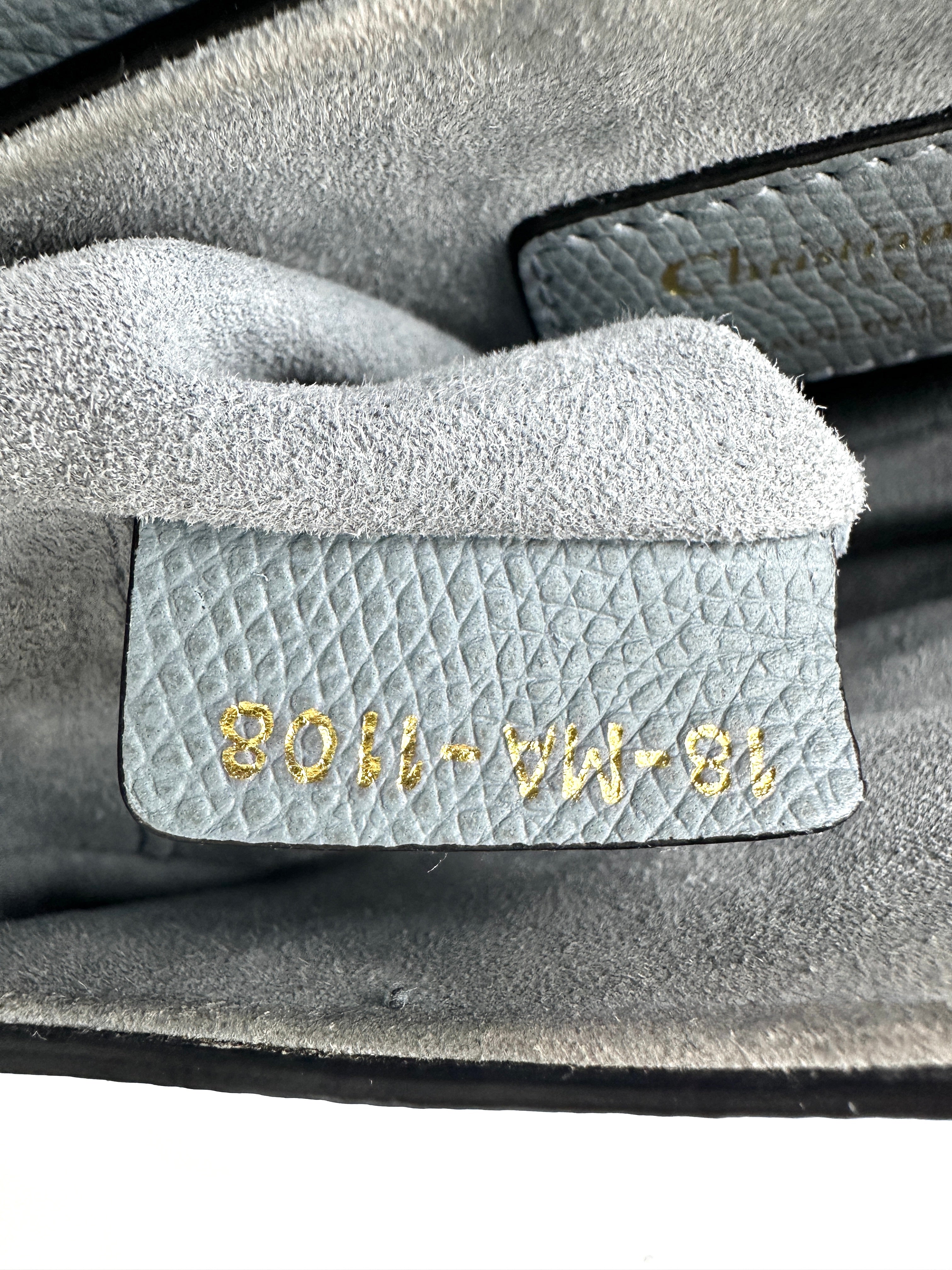 Christian Dior Blue Leather Small Size Saddle Bag DR575