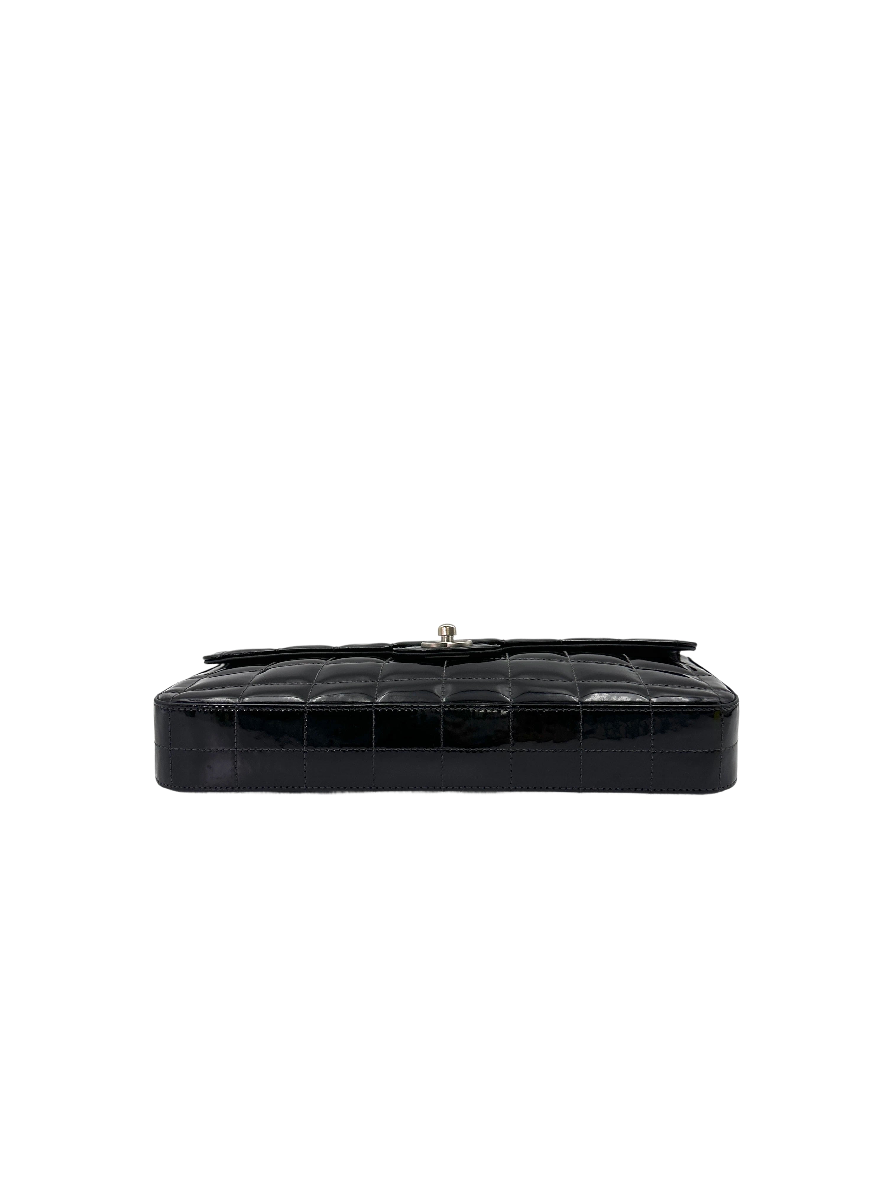 Chanel Chocolate Bar Black Quilted Leather Flap Bag(64***53) CC1578