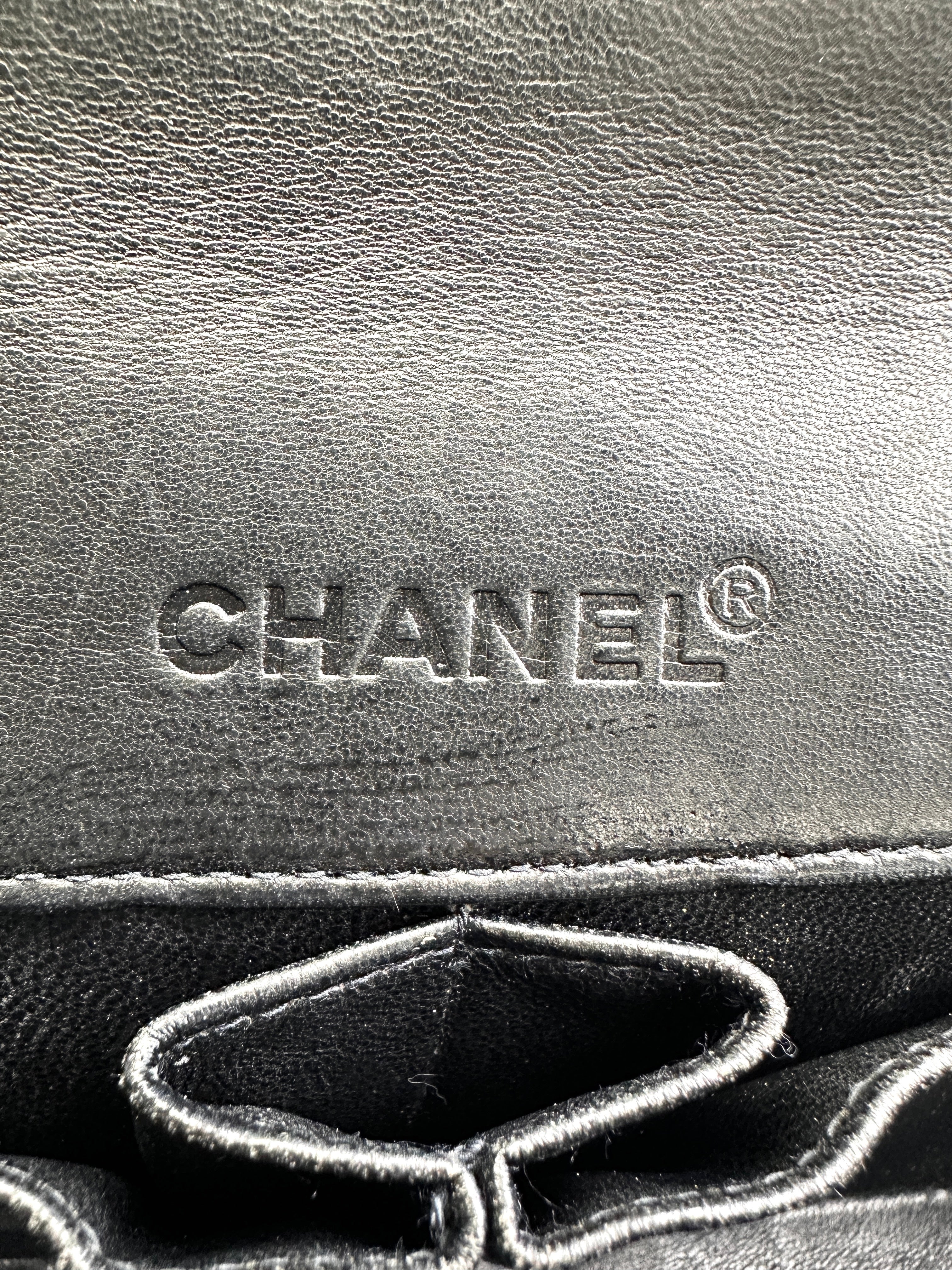 Chanel Chocolate Bar Black Quilted Leather Flap Bag(64***53) CC1578