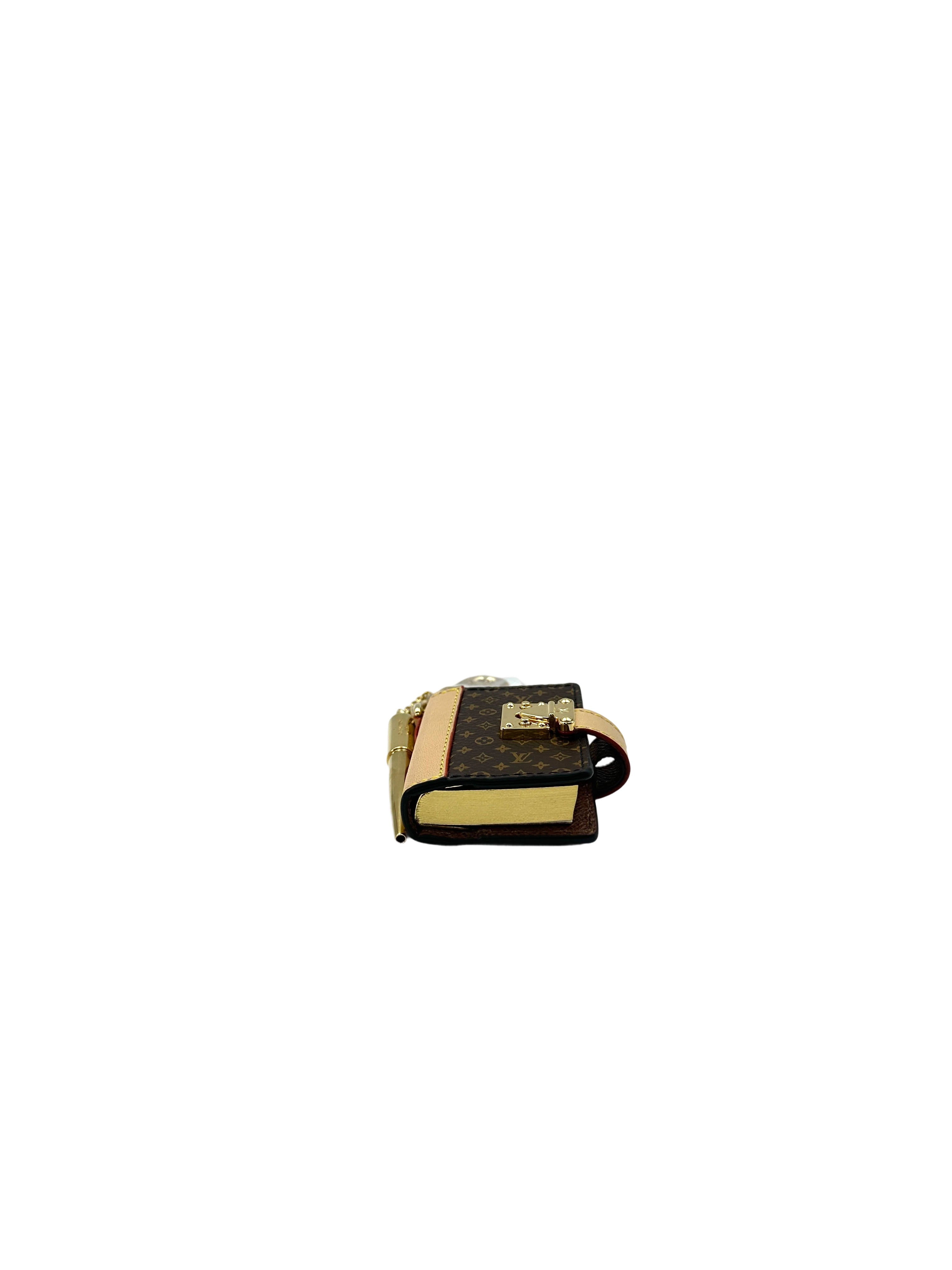 Louis Vuitton Monogram LV Book Key Ring Bag Charm LV2209