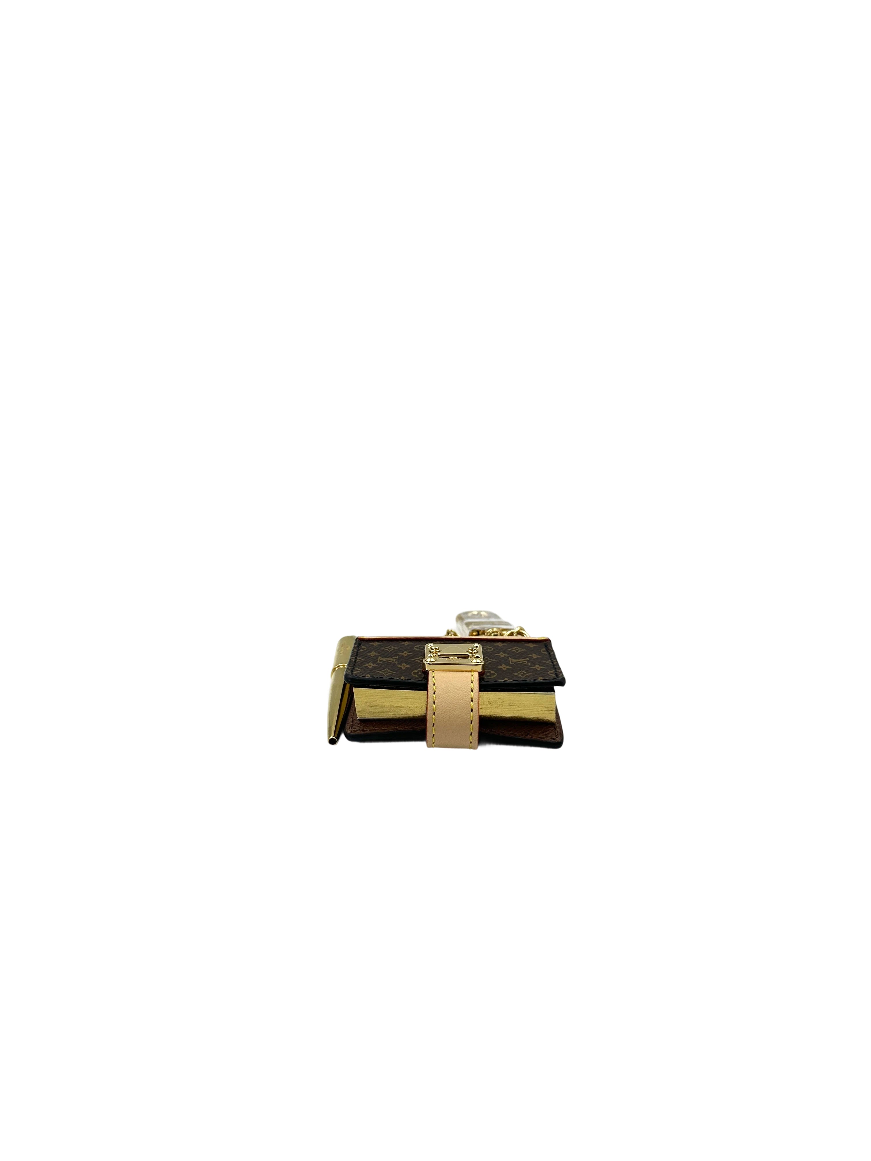 Louis Vuitton Monogram LV Book Key Ring Bag Charm LV2209
