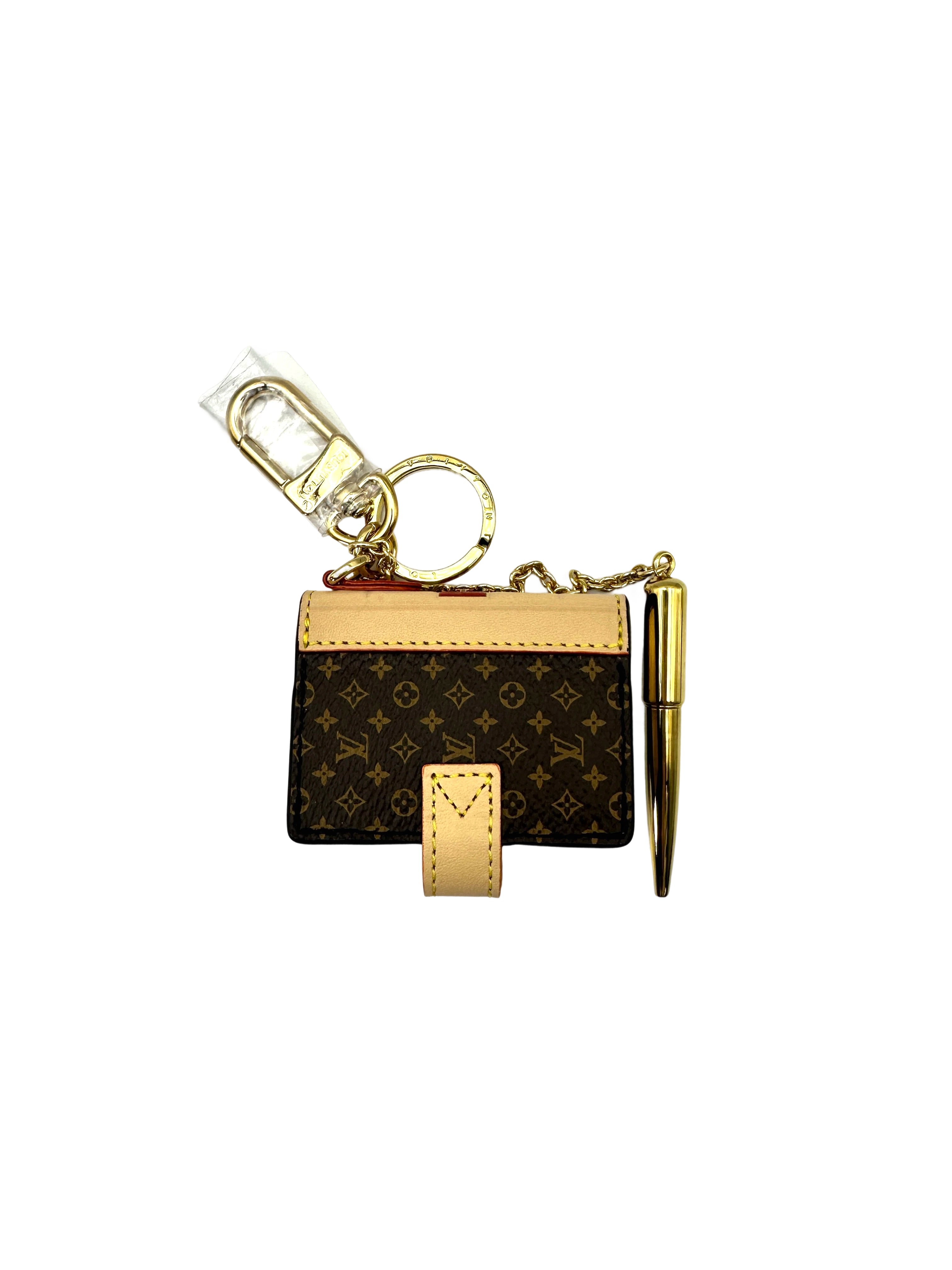Louis Vuitton Monogram LV Book Key Ring Bag Charm LV2209