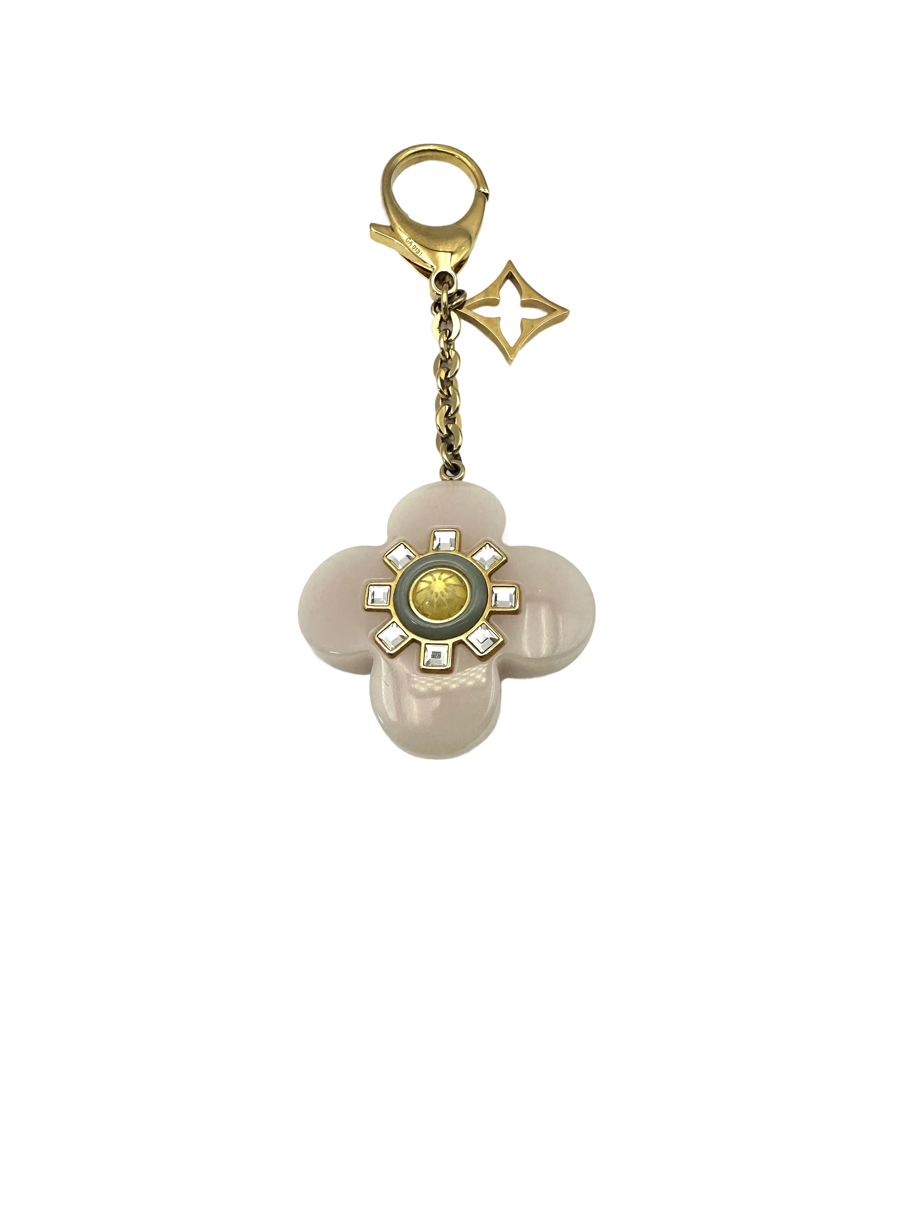 Louis Vuitton White Resin Flower Bag Charm LV2214