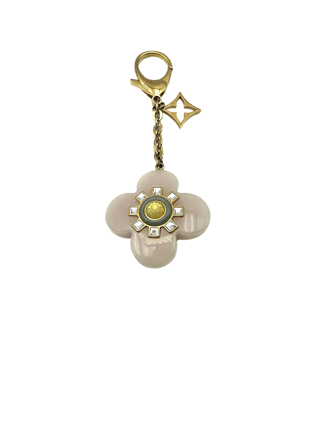 Louis Vuitton White Resin Flower Bag Charm LV2214