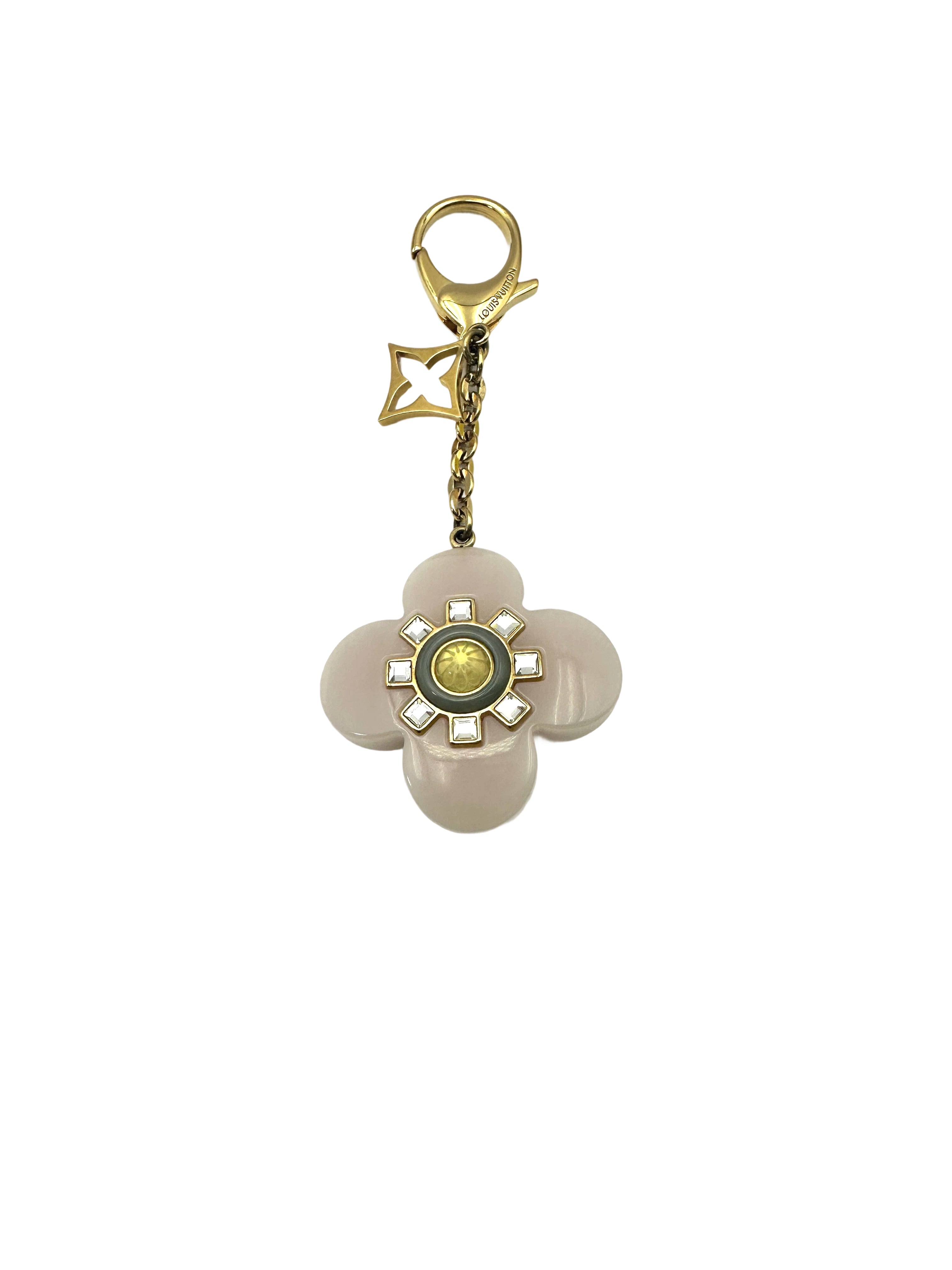 Louis Vuitton White Resin Flower Bag Charm LV2214