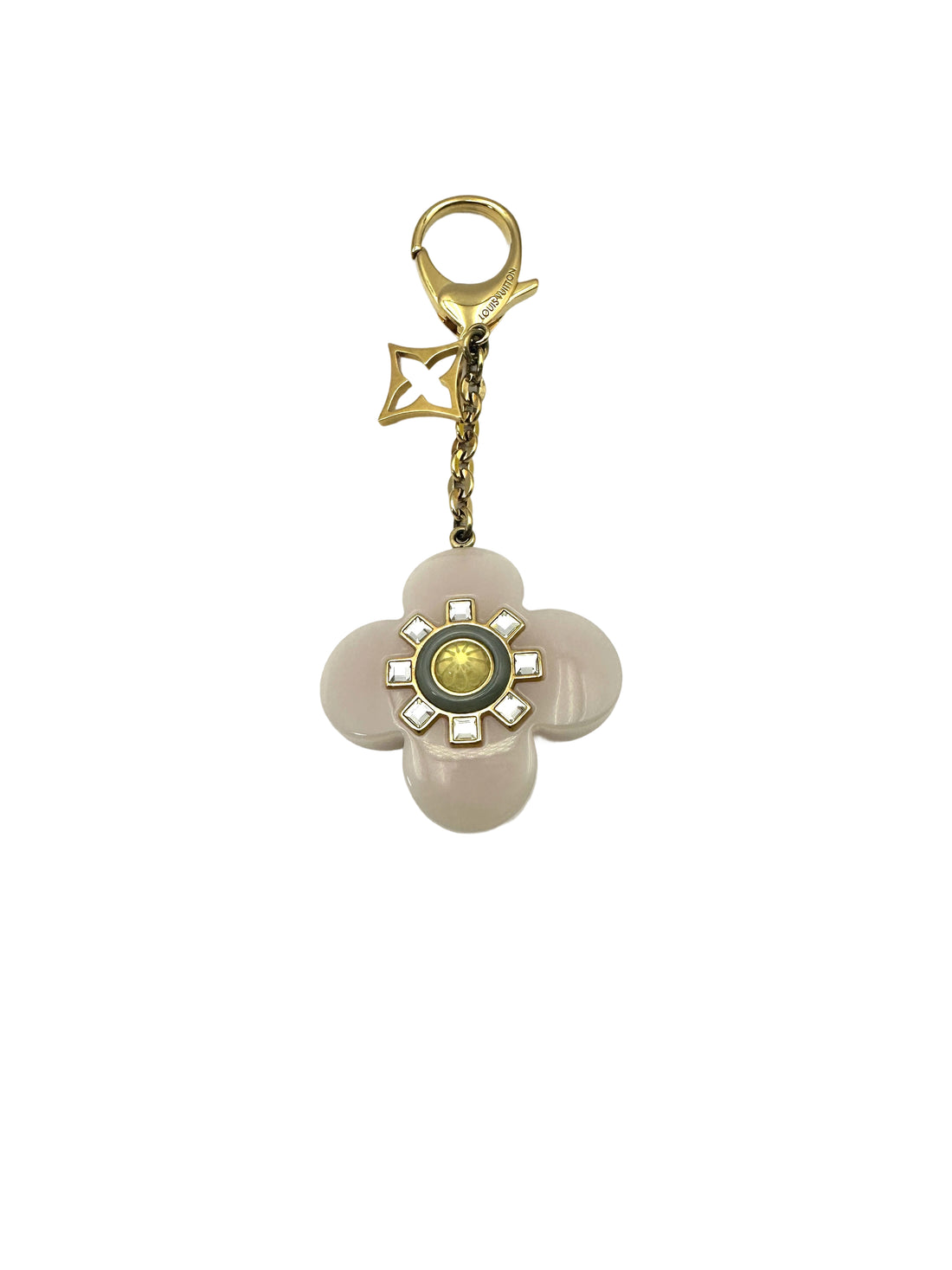 Louis Vuitton White Resin Flower Bag Charm LV2214