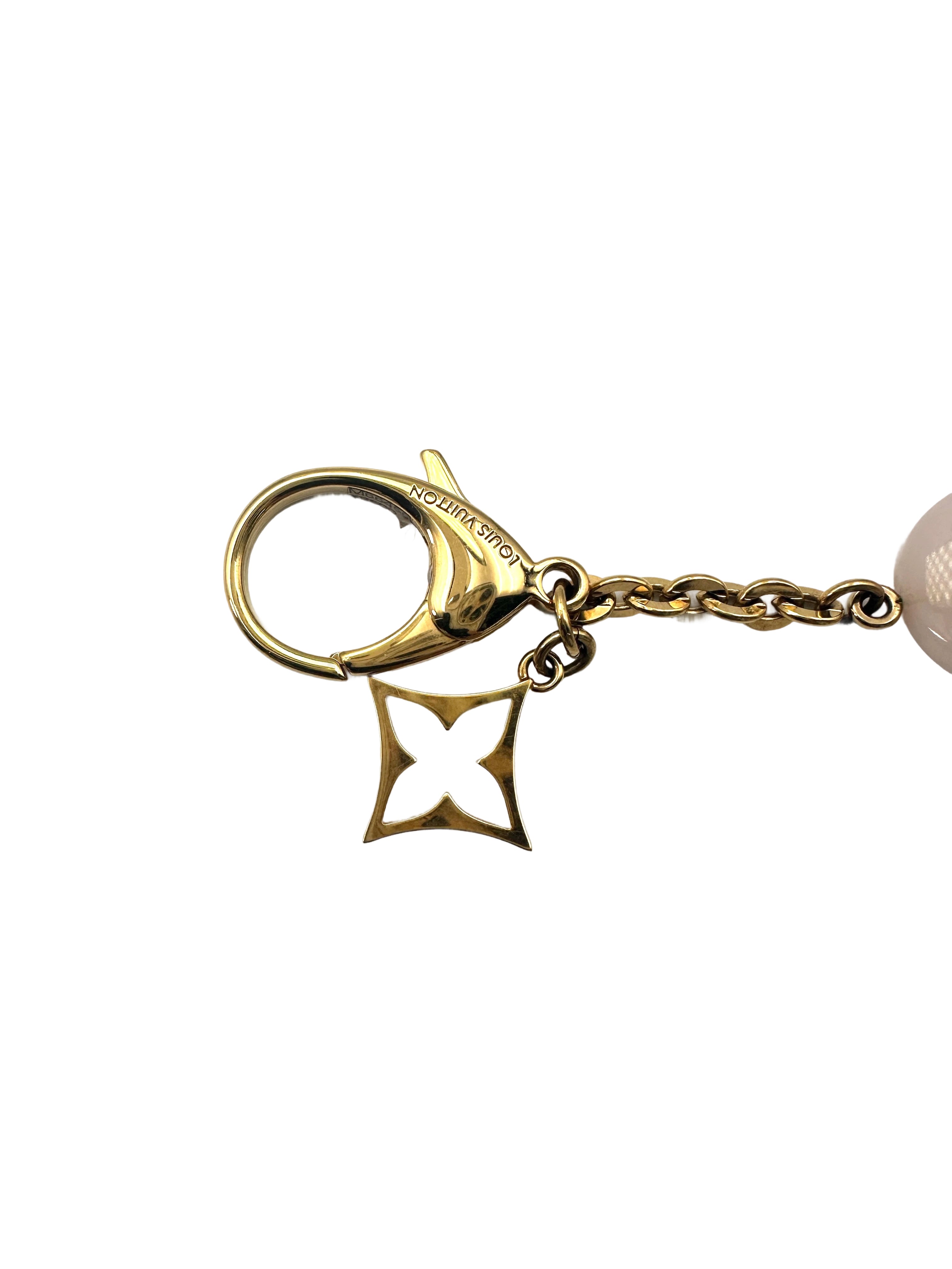 Louis Vuitton White Resin Flower Bag Charm LV2214