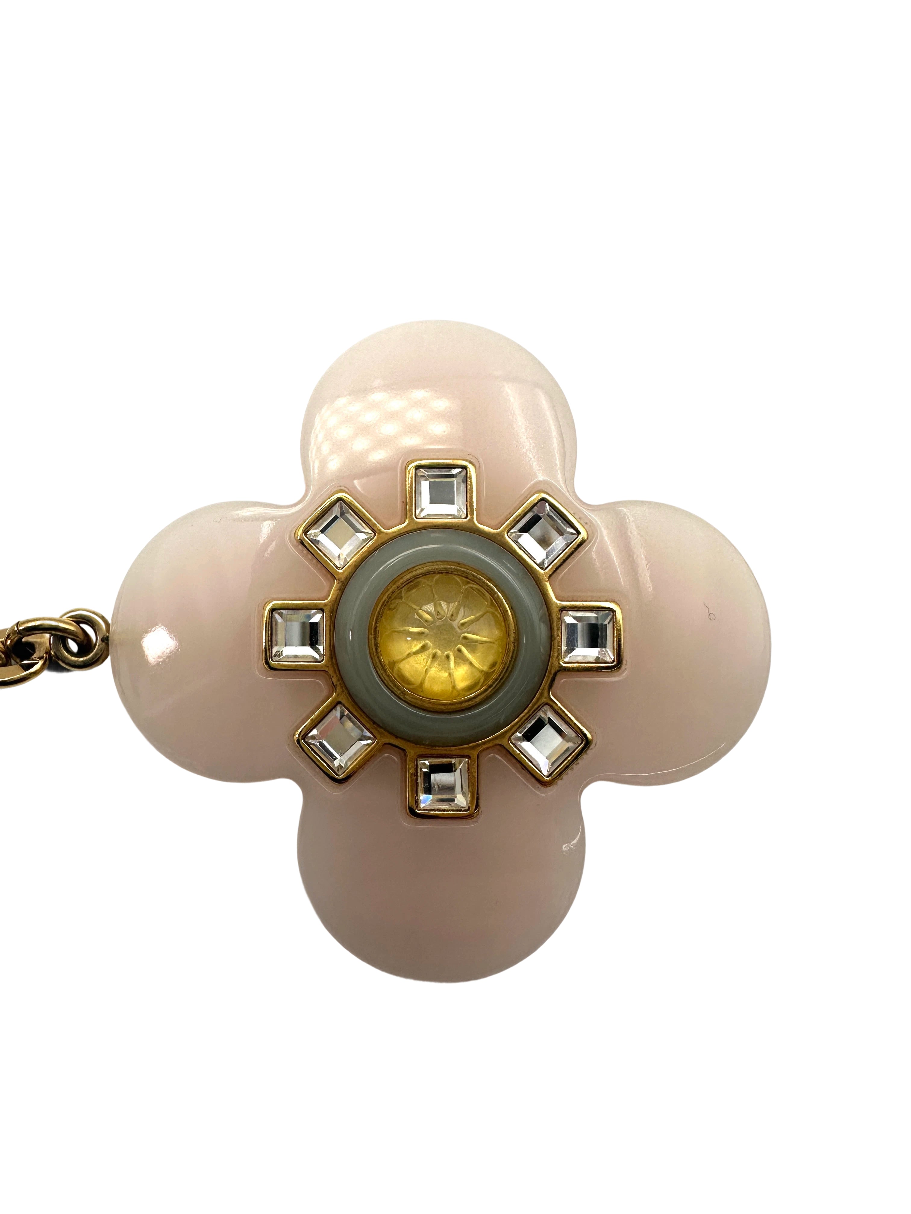 Louis Vuitton White Resin Flower Bag Charm LV2214