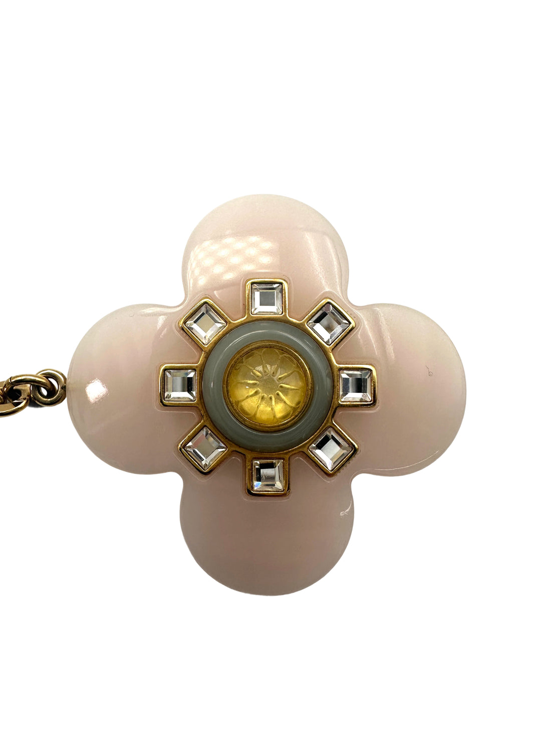 Louis Vuitton White Resin Flower Bag Charm LV2214