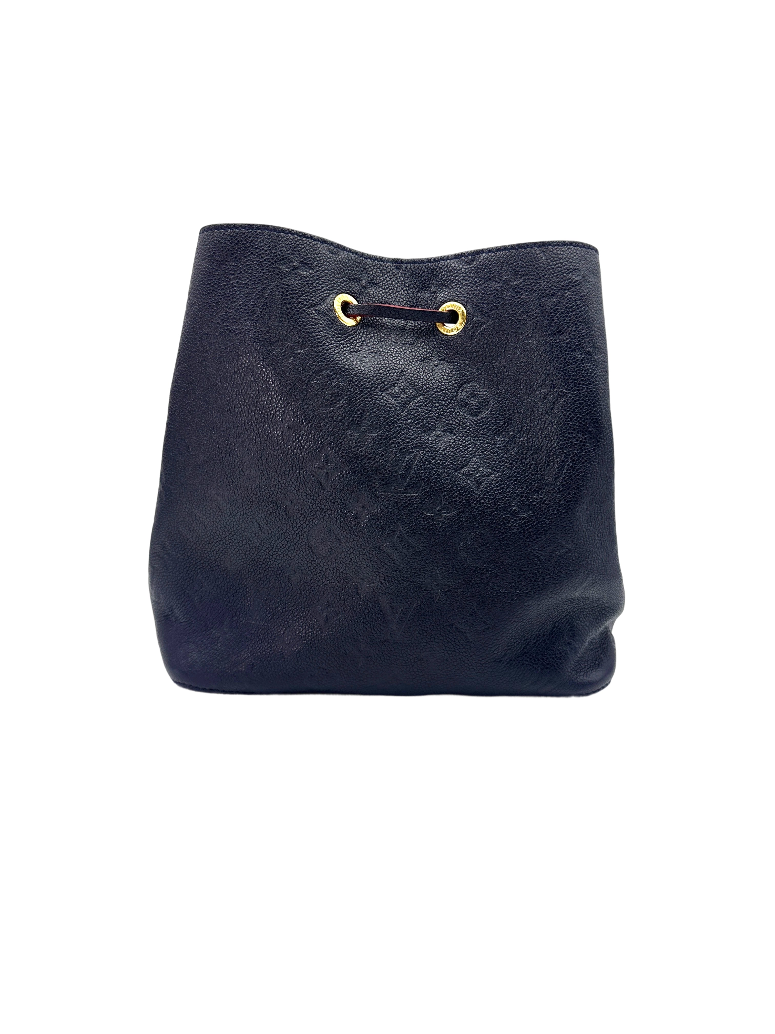 Louis Vuitton NeoNeo MM Black Monogram Empreinte Leather Bucket Bag LV2225