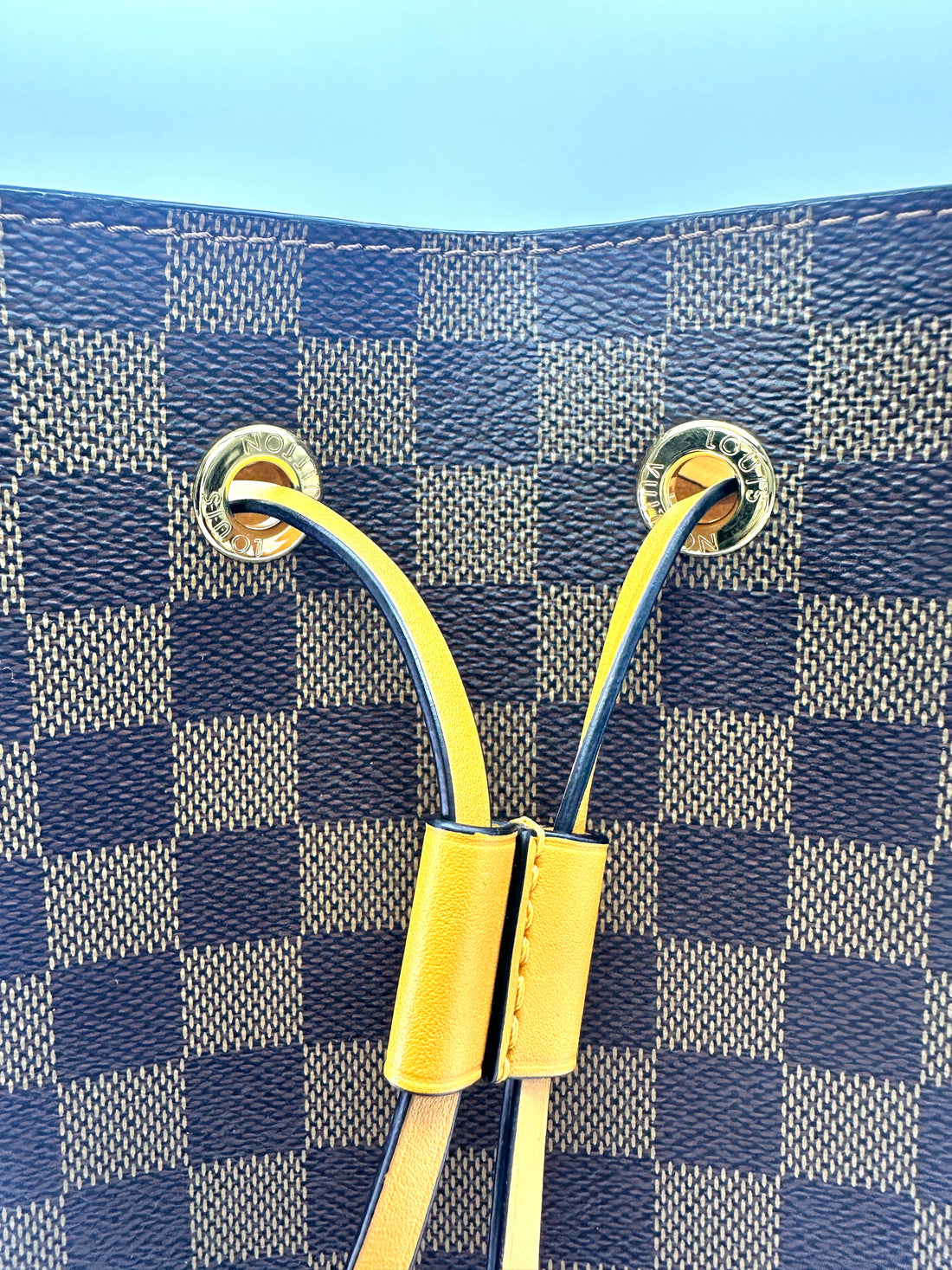 Louis Vuitton NeoNeo Monogram Canvas Bucket Bag With Brown Drawstring LV2224