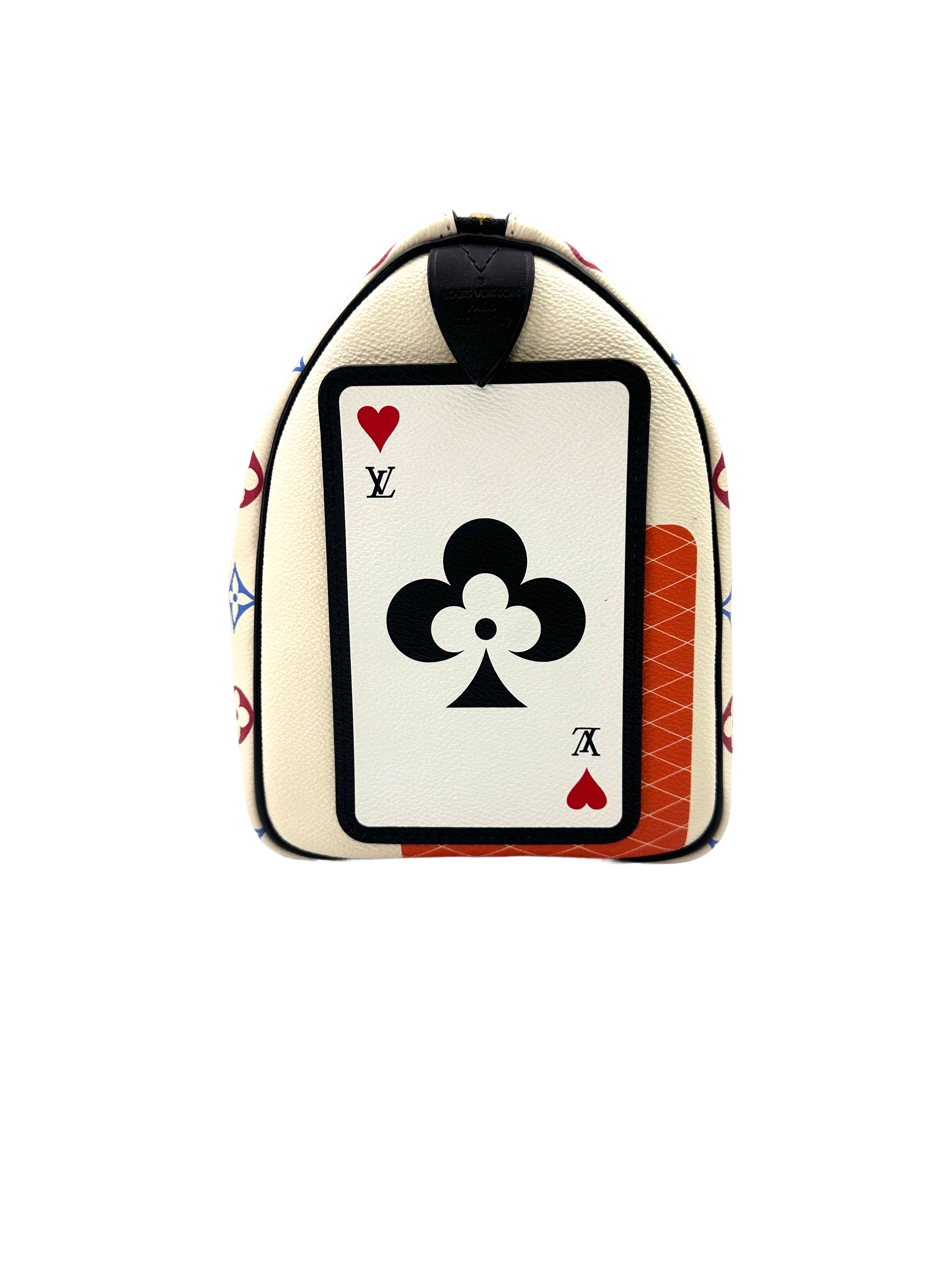 Louis Vuitton Game On Speedy25 White Multicolor Monogram Handle Bag LV2223