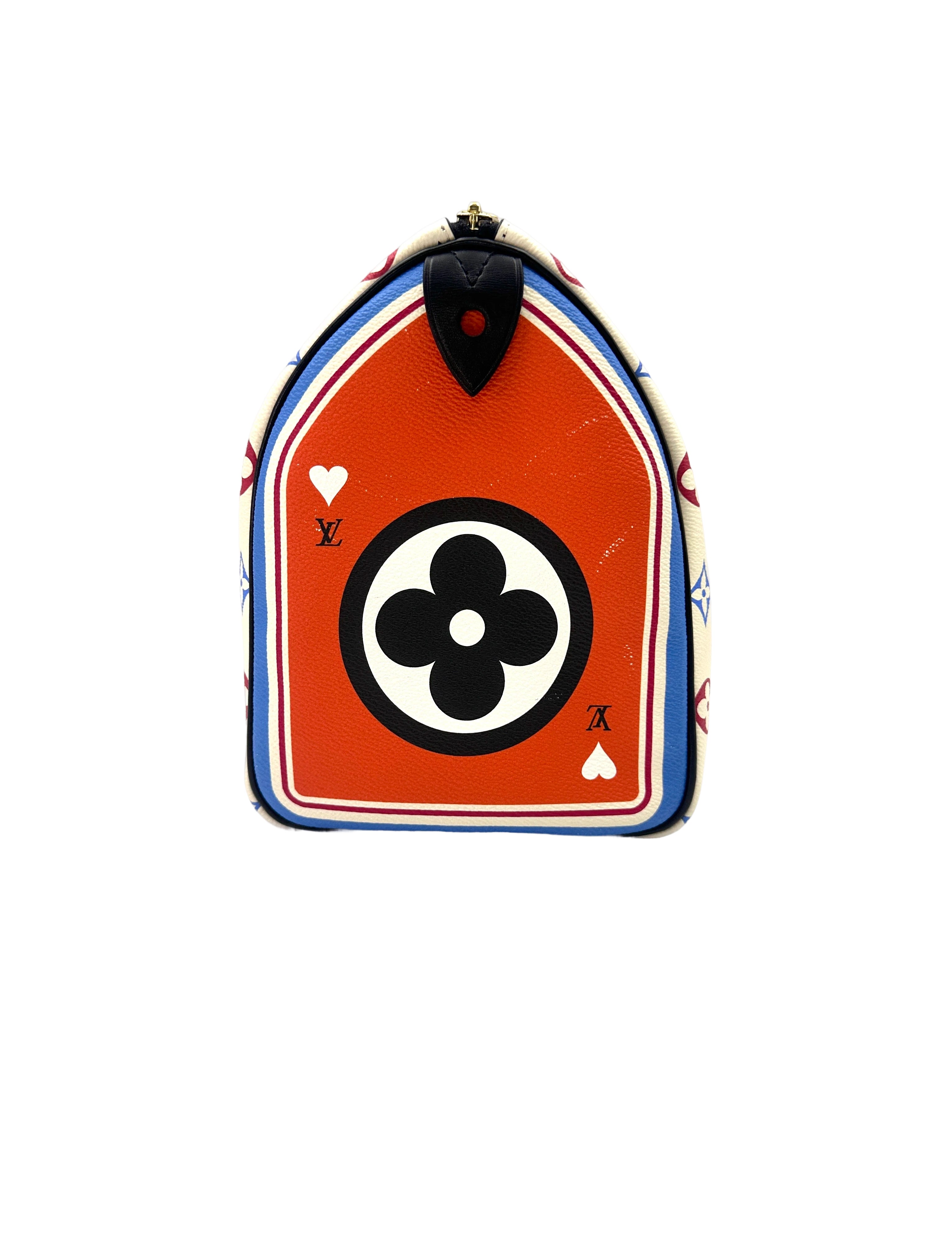 Louis Vuitton Game On Speedy25 White Multicolor Monogram Handle Bag LV2223