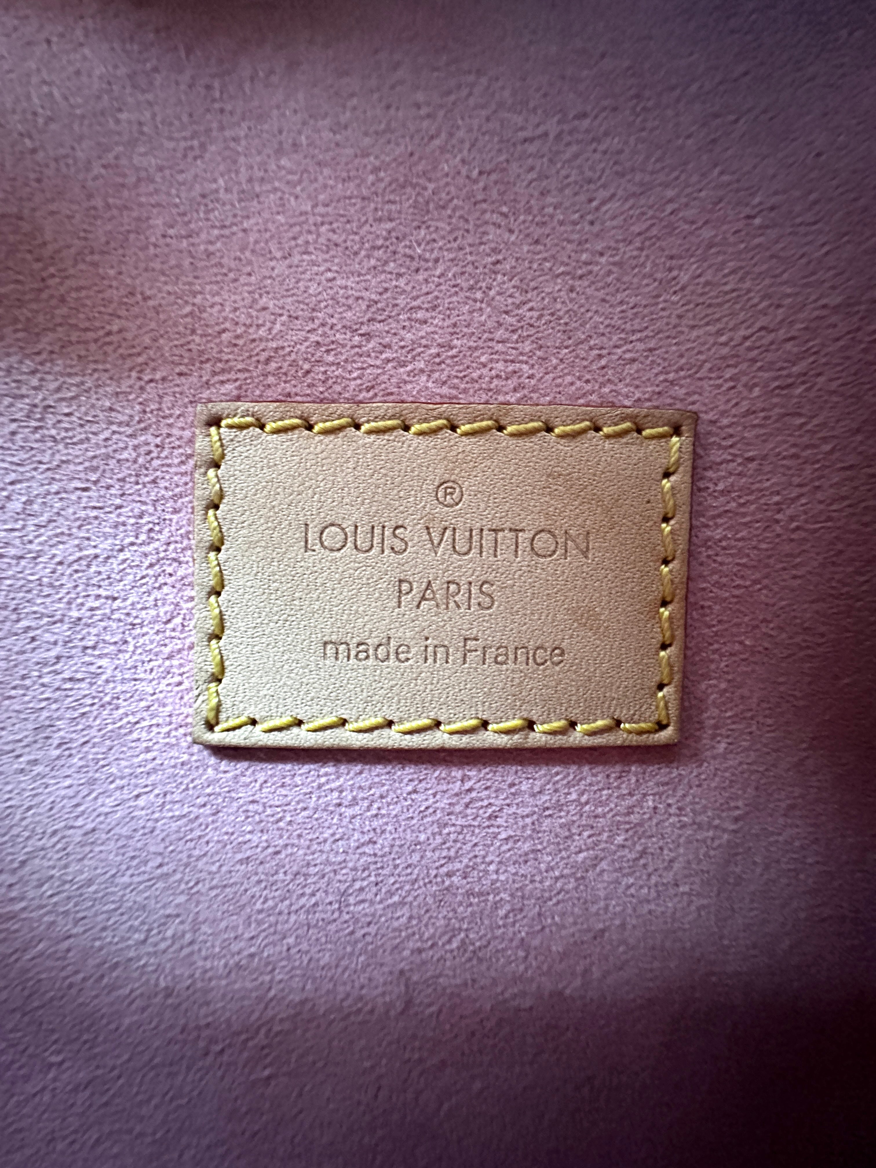 Louis Vuitton 23S Side Trunk Pink Monogram Denim Shoulder Bag IRIS087