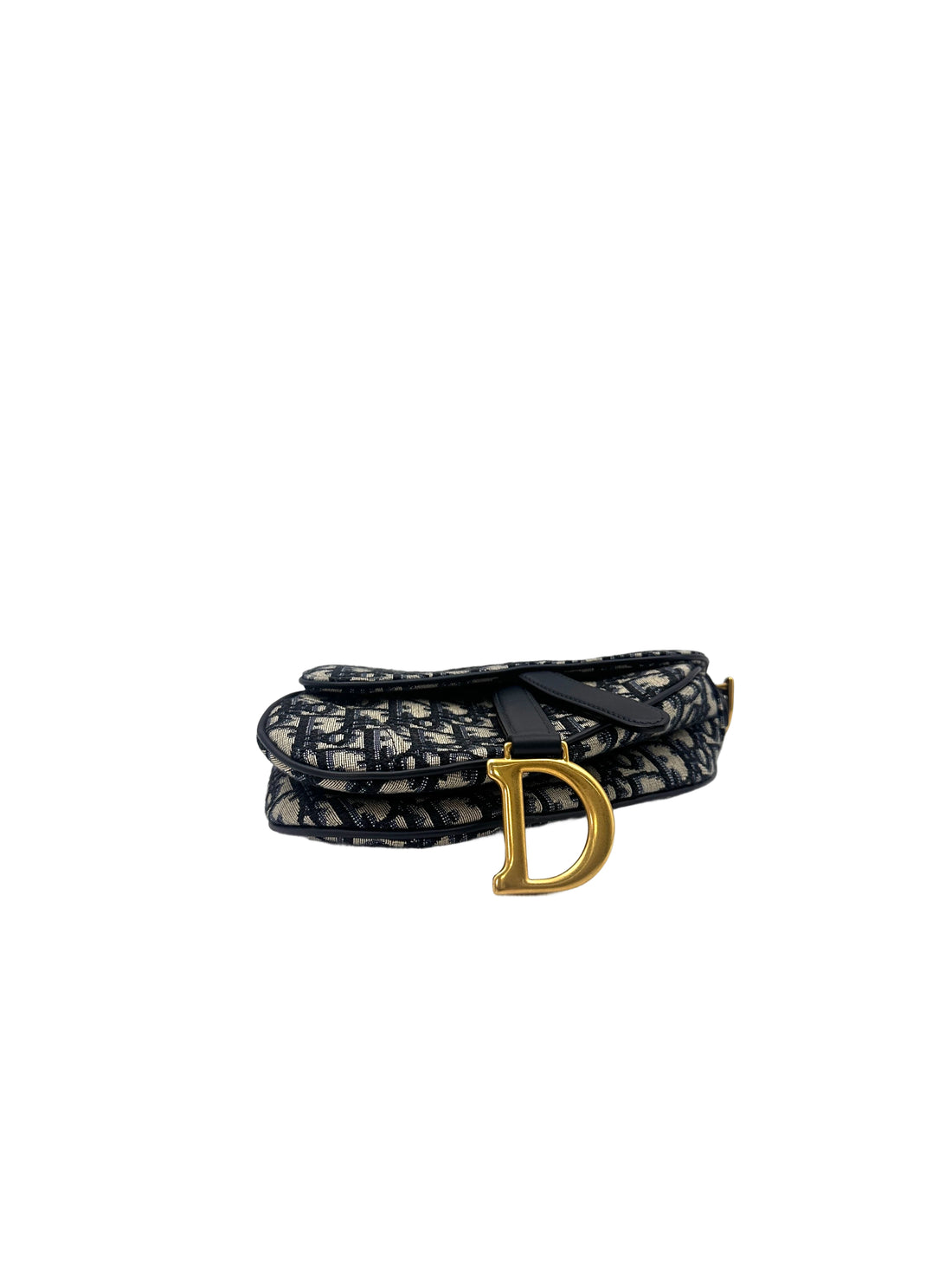 Christian Dior Oblique Black Jacquard Small Size Saddle Bag DR583