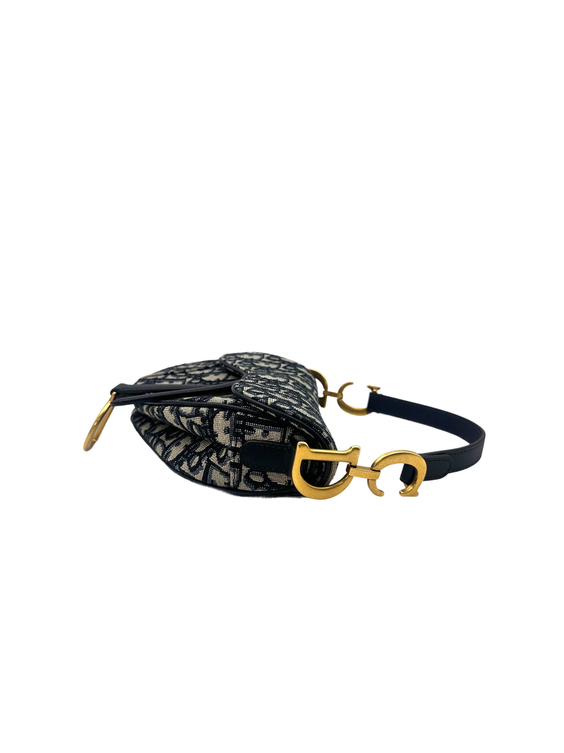 Christian Dior Oblique Black Jacquard Small Size Saddle Bag DR583