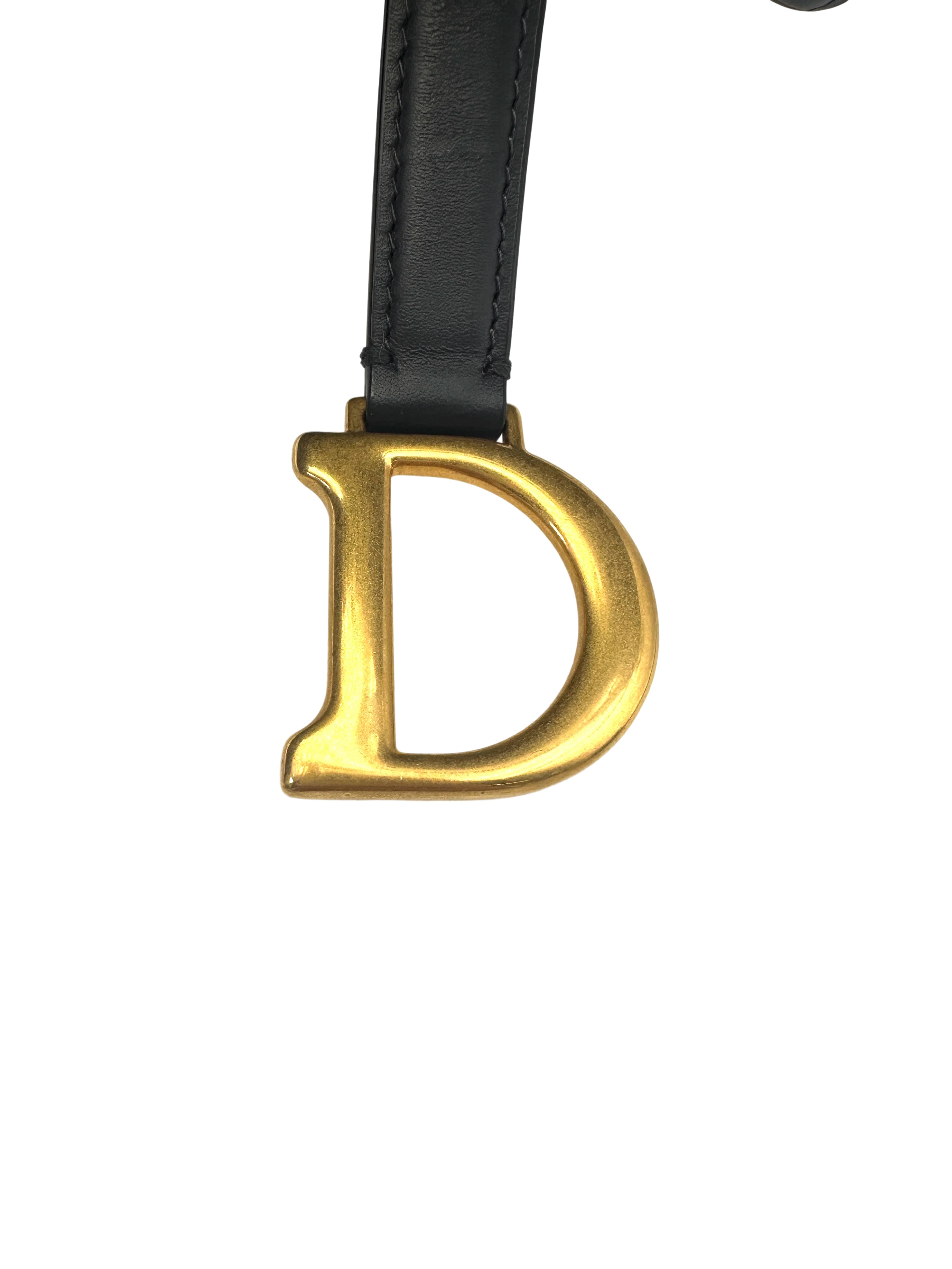 Christian Dior Oblique Black Jacquard Small Size Saddle Bag DR583