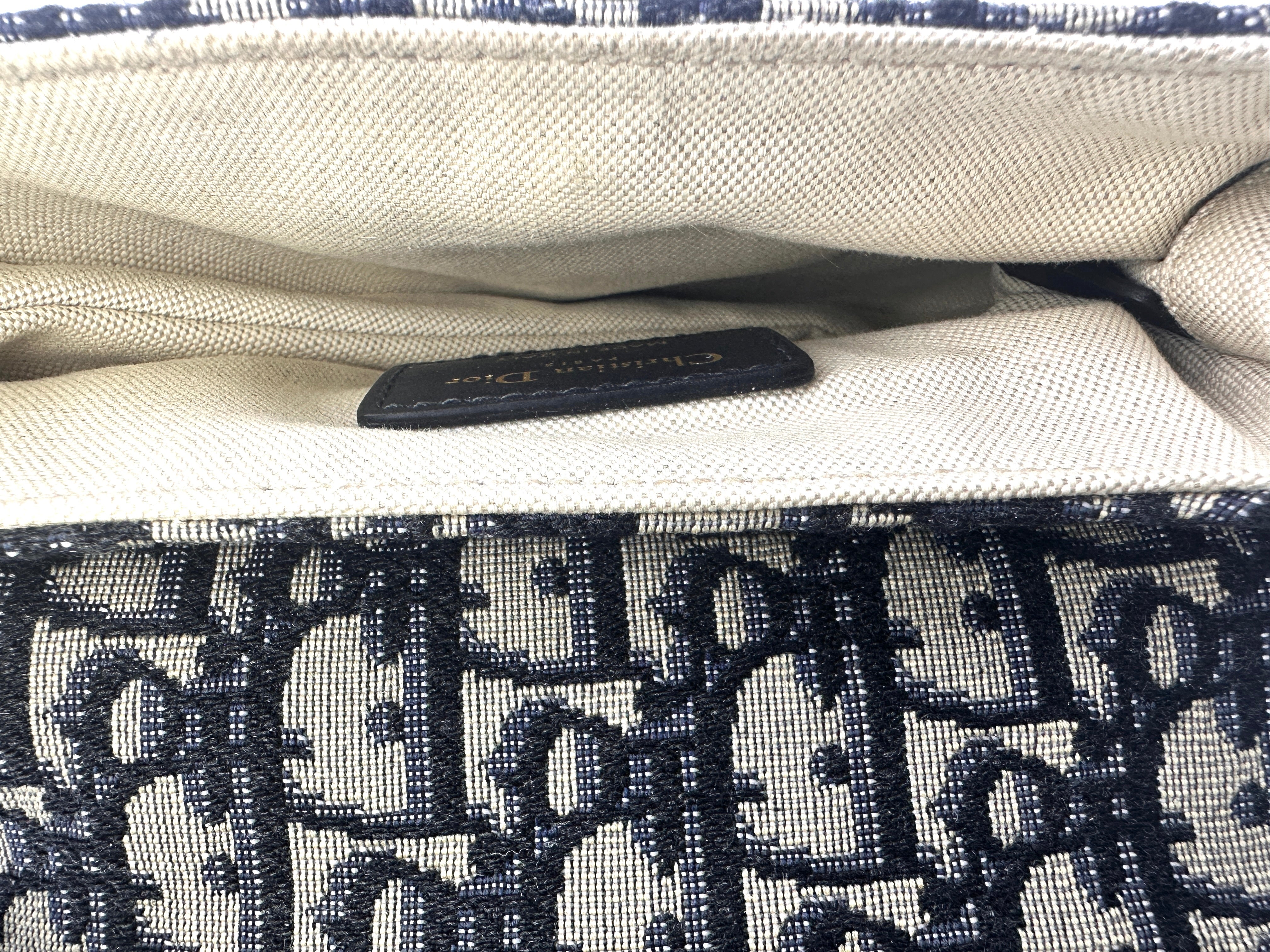 Christian Dior Oblique Black Jacquard Small Size Saddle Bag DR583