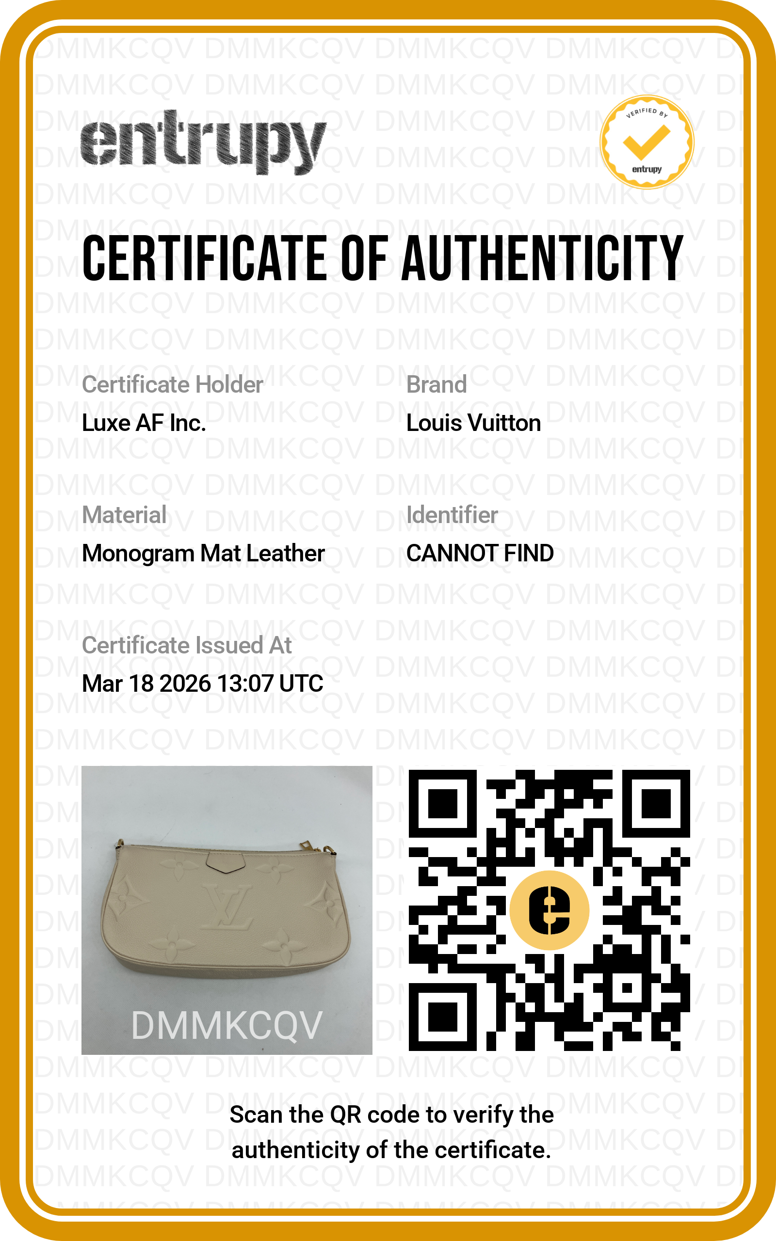 Louis Vuitton White Monogram Empreinte Leather Multi Pochette LV2228
