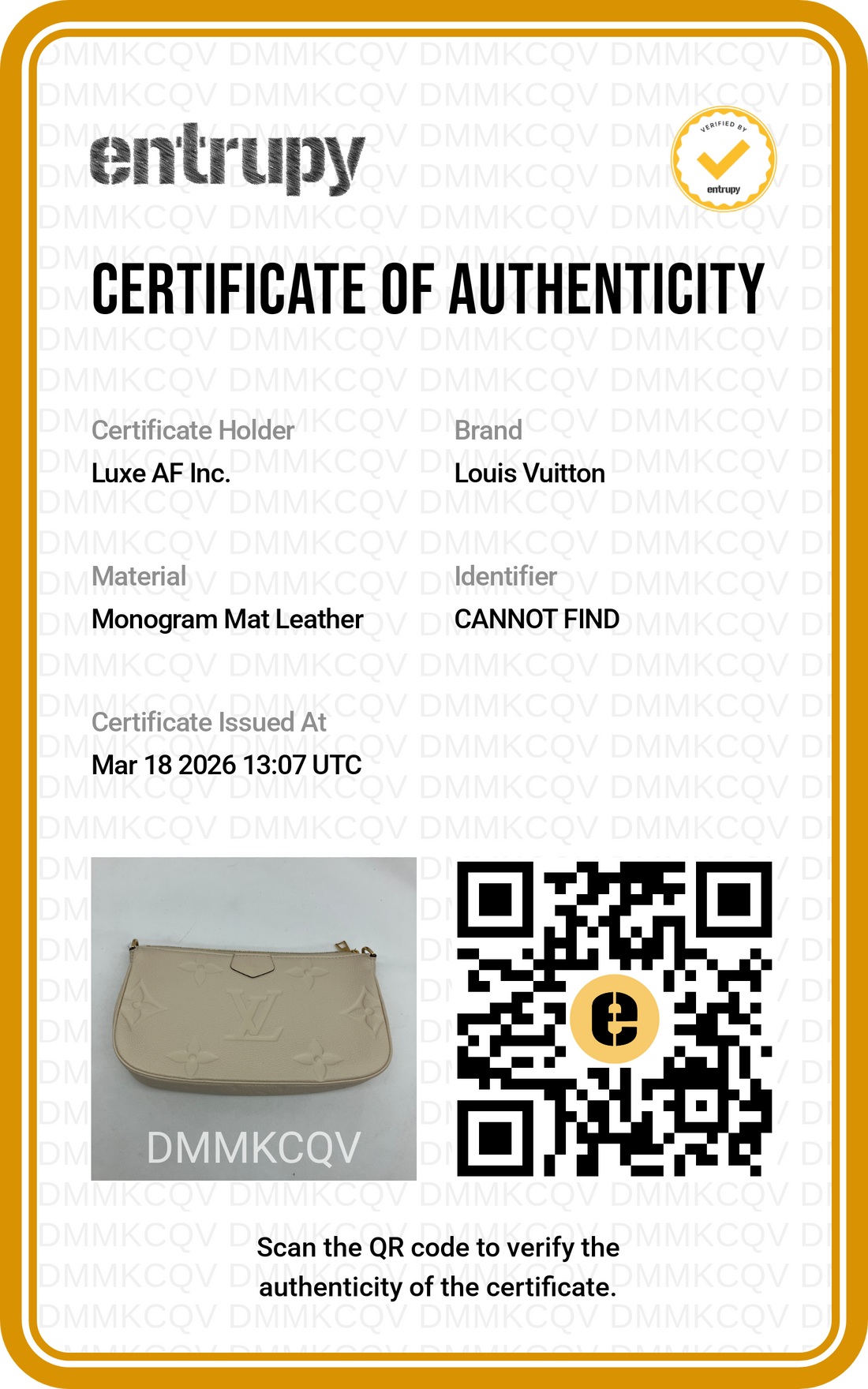 Louis Vuitton White Monogram Empreinte Leather Multi Pochette LV2228